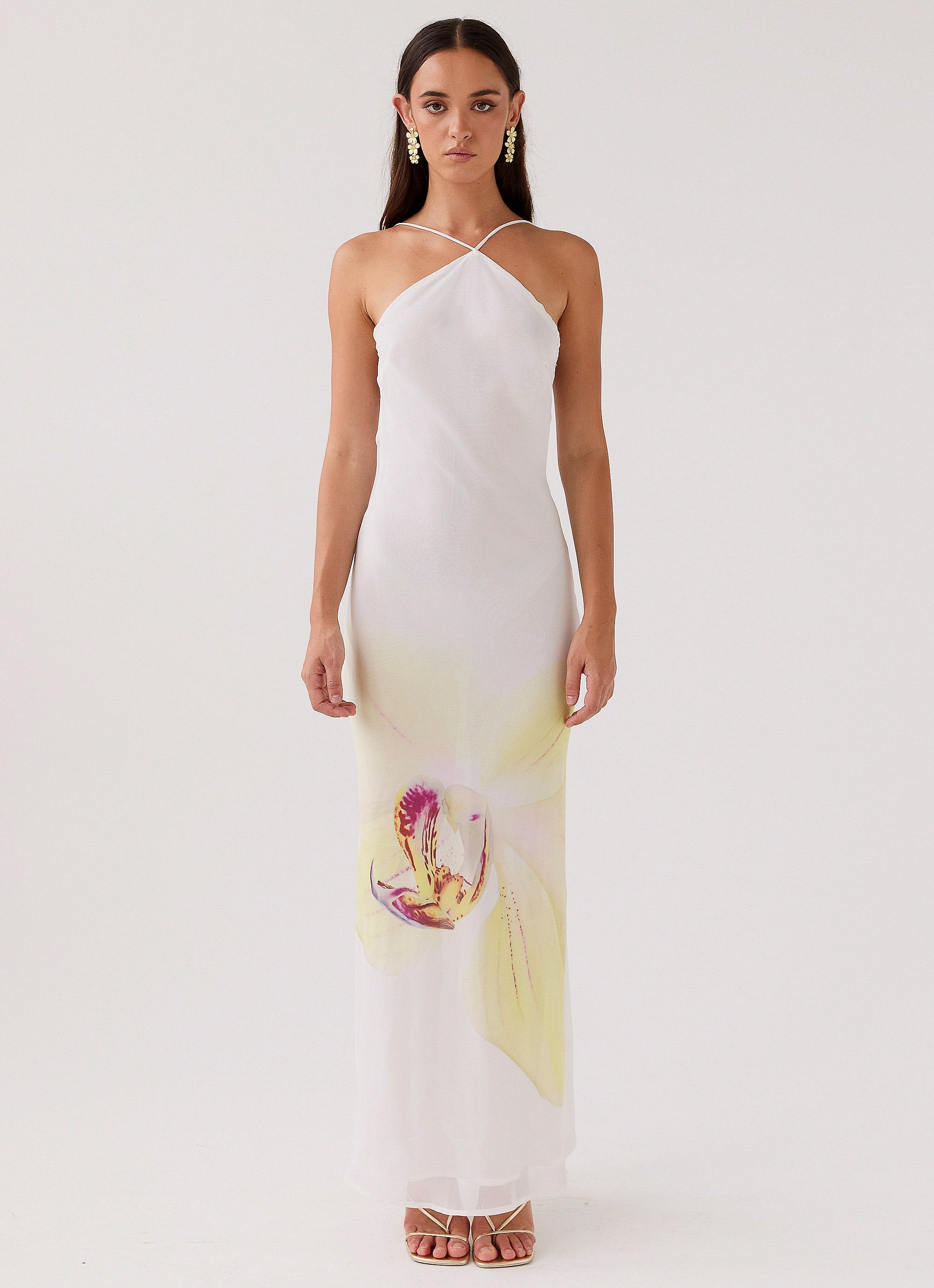 Blossom Hearts Maxi Dress - Hydrangea