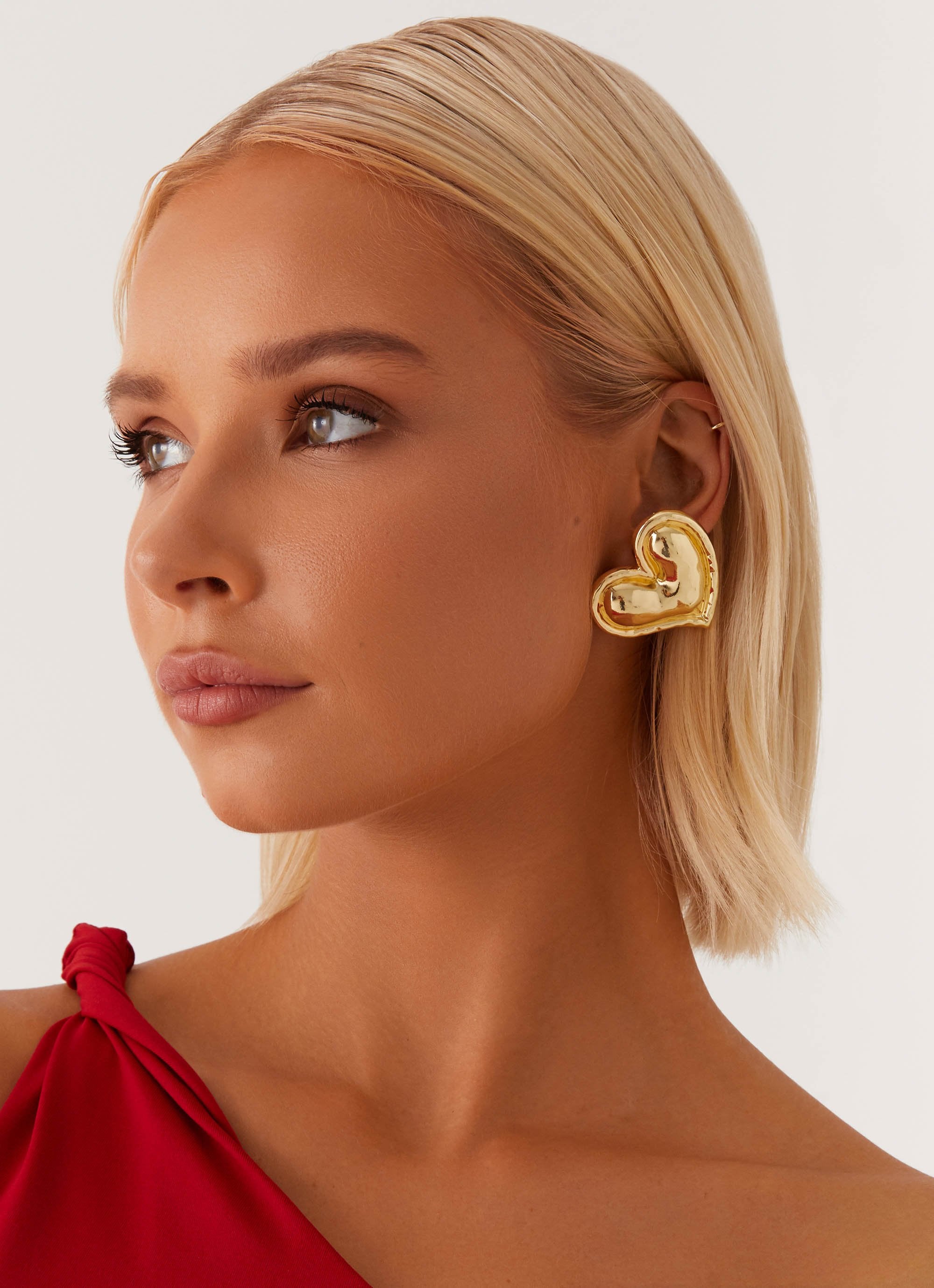 Fliss Heart Earrings - Gold