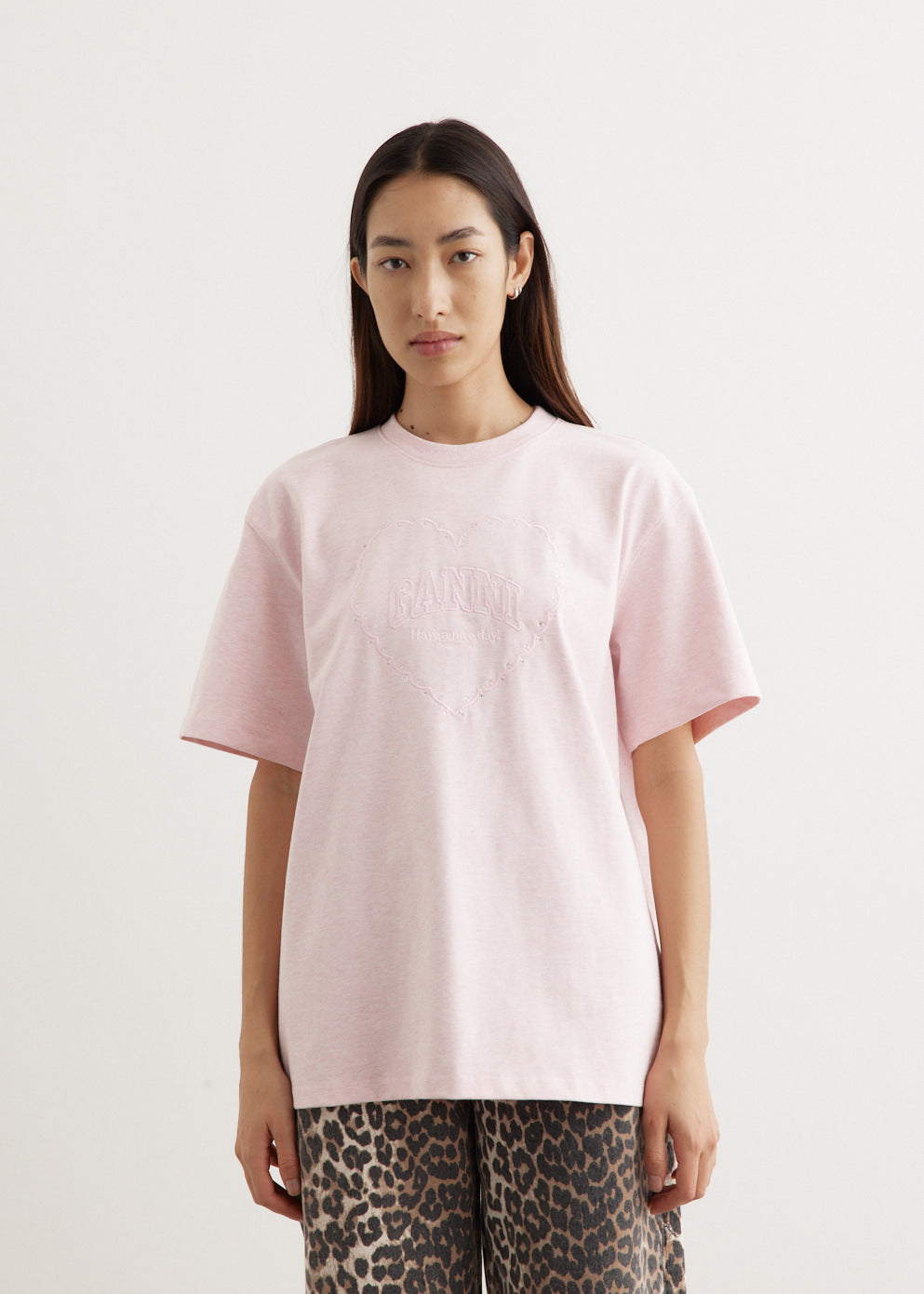 Heavy Cotton Drop Shoulder Heart T-Shirt