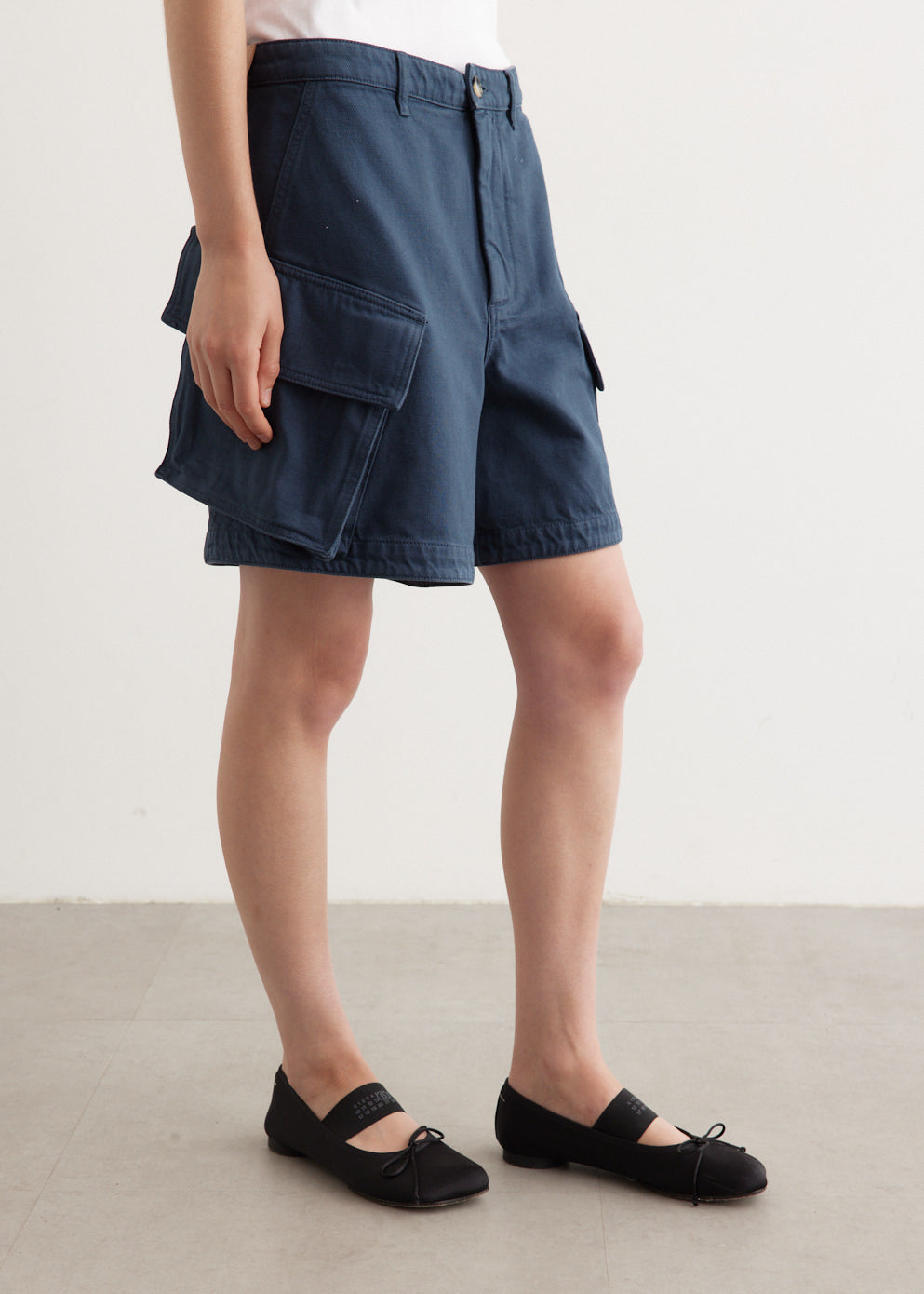 High Waist Cargo Shorts