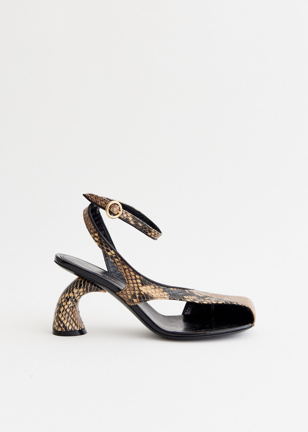 Asymmetric Virgo Leather Sandals