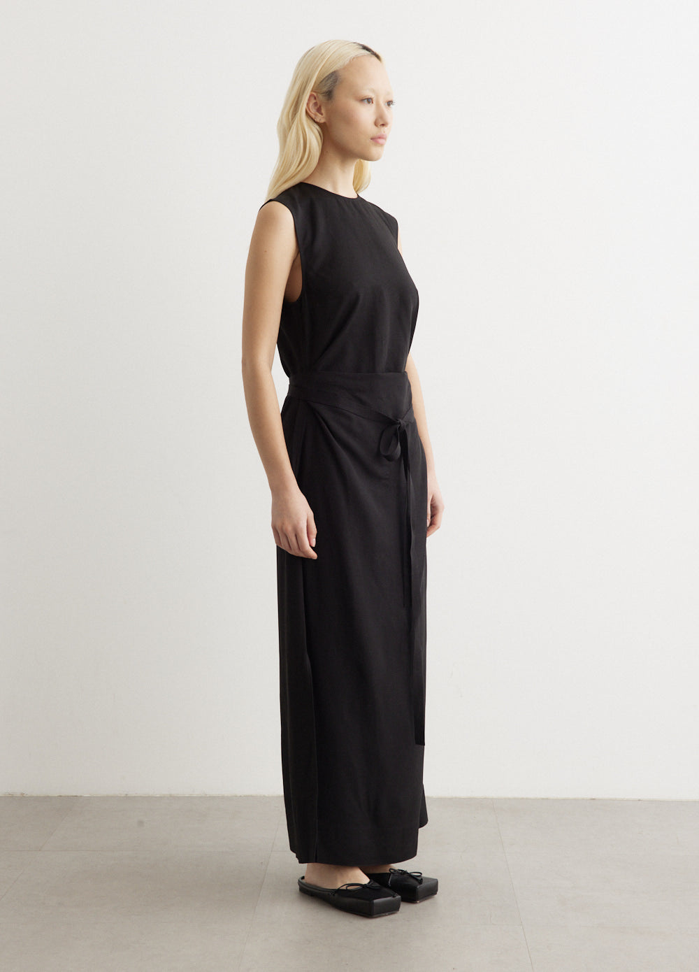 Fluid Tie-Waist Dress