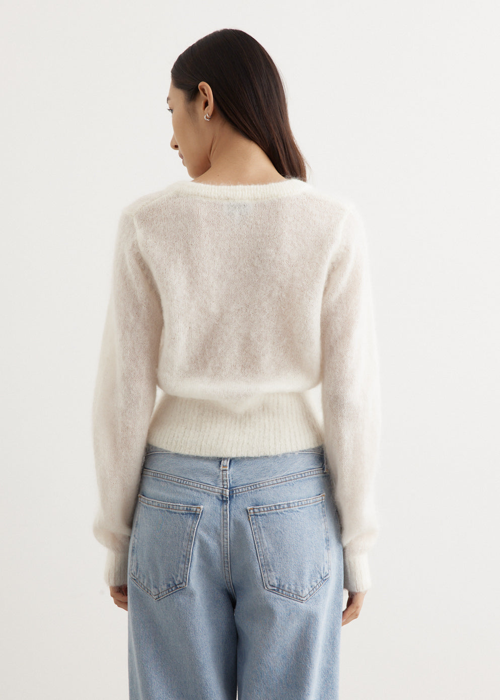 Light Mohair Tie String Cardigan