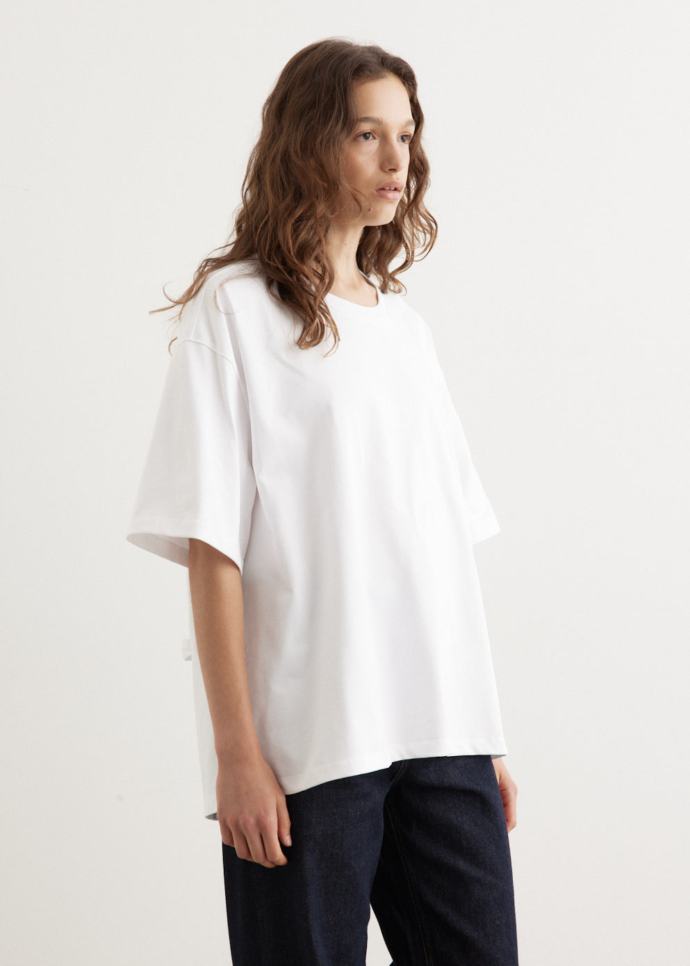 Drop Shoulder Open Back T-Shirt