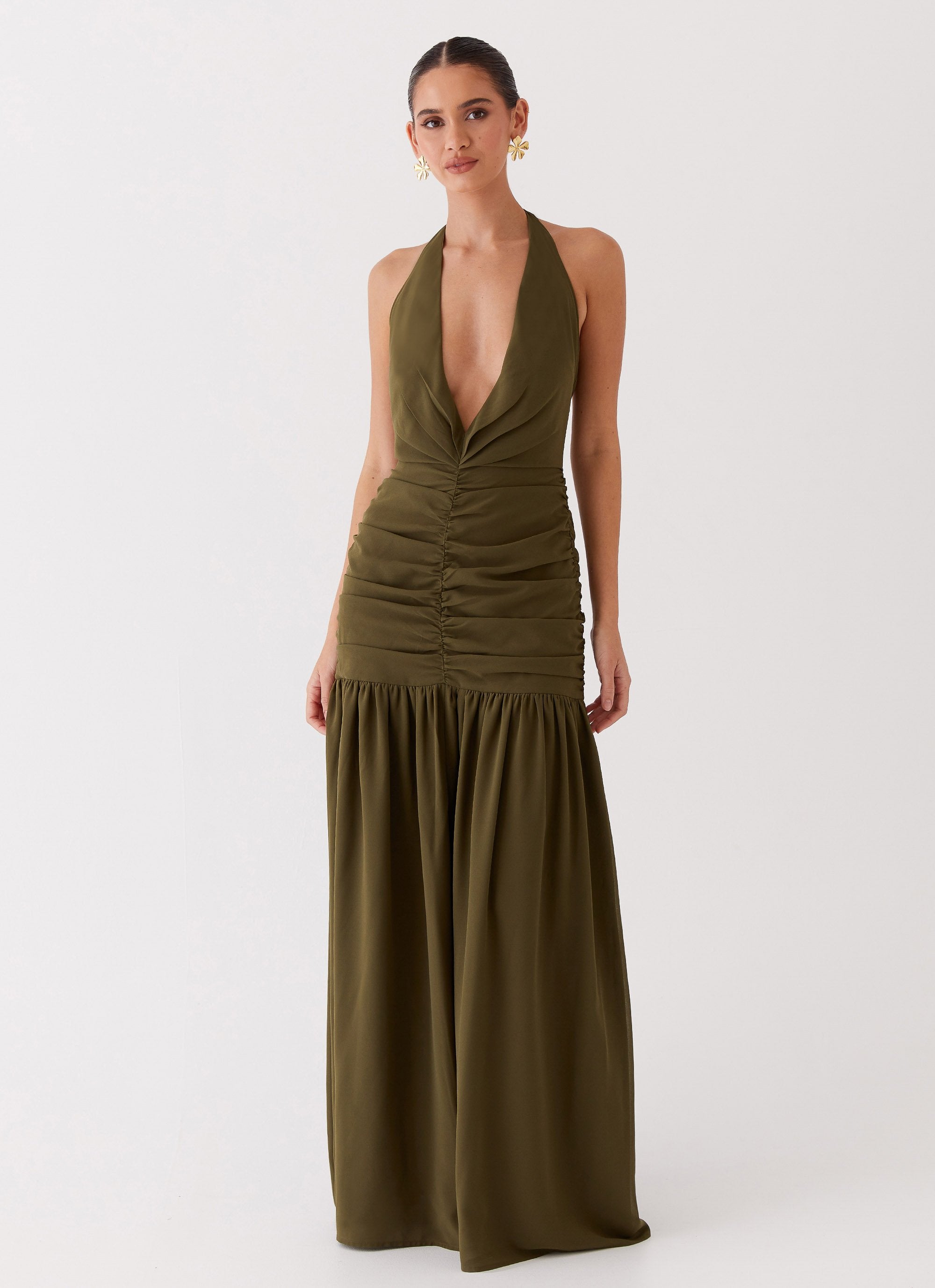 Truly In Love Maxi Dress - Khaki