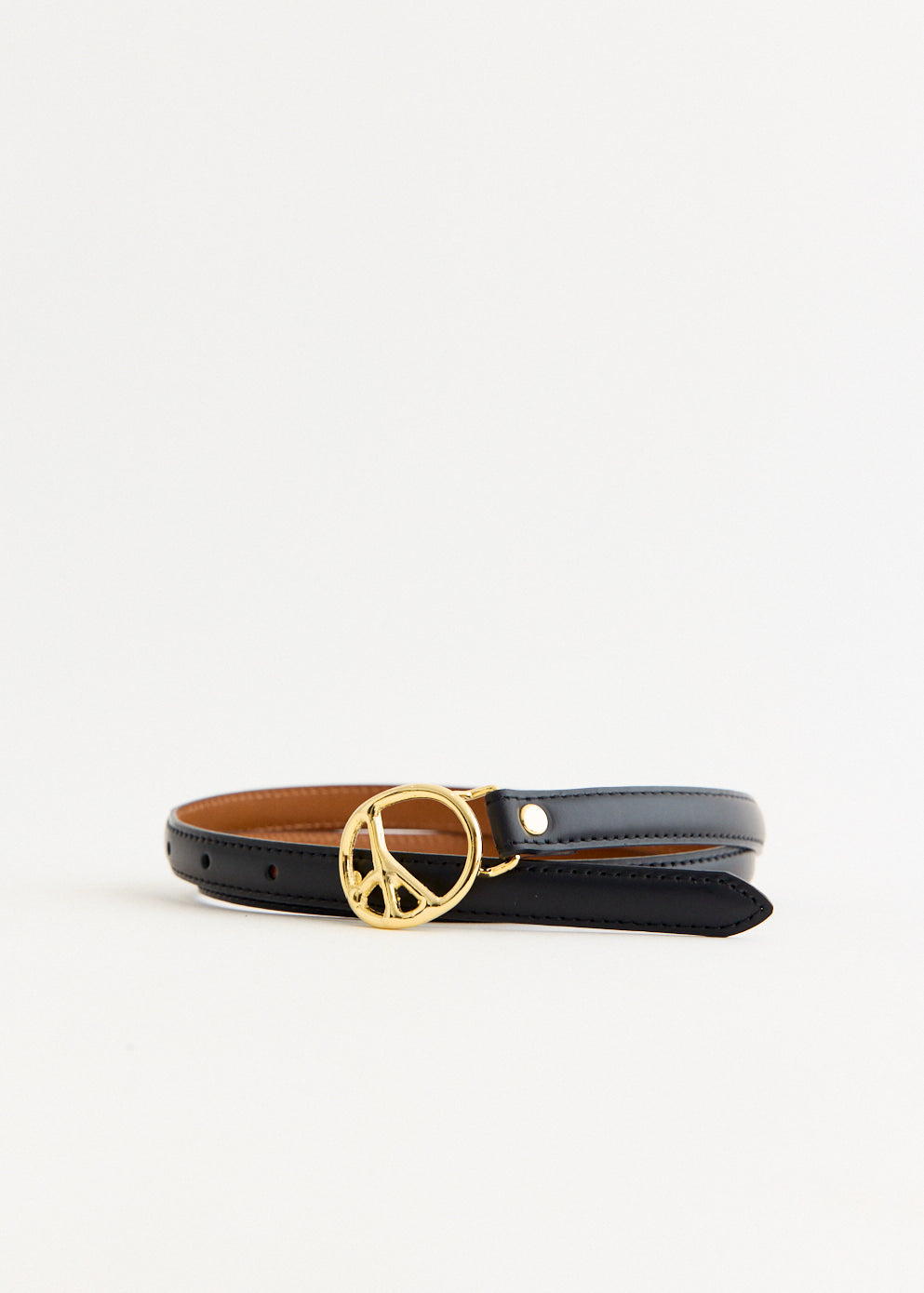 Peace Buckle Narrow Belt