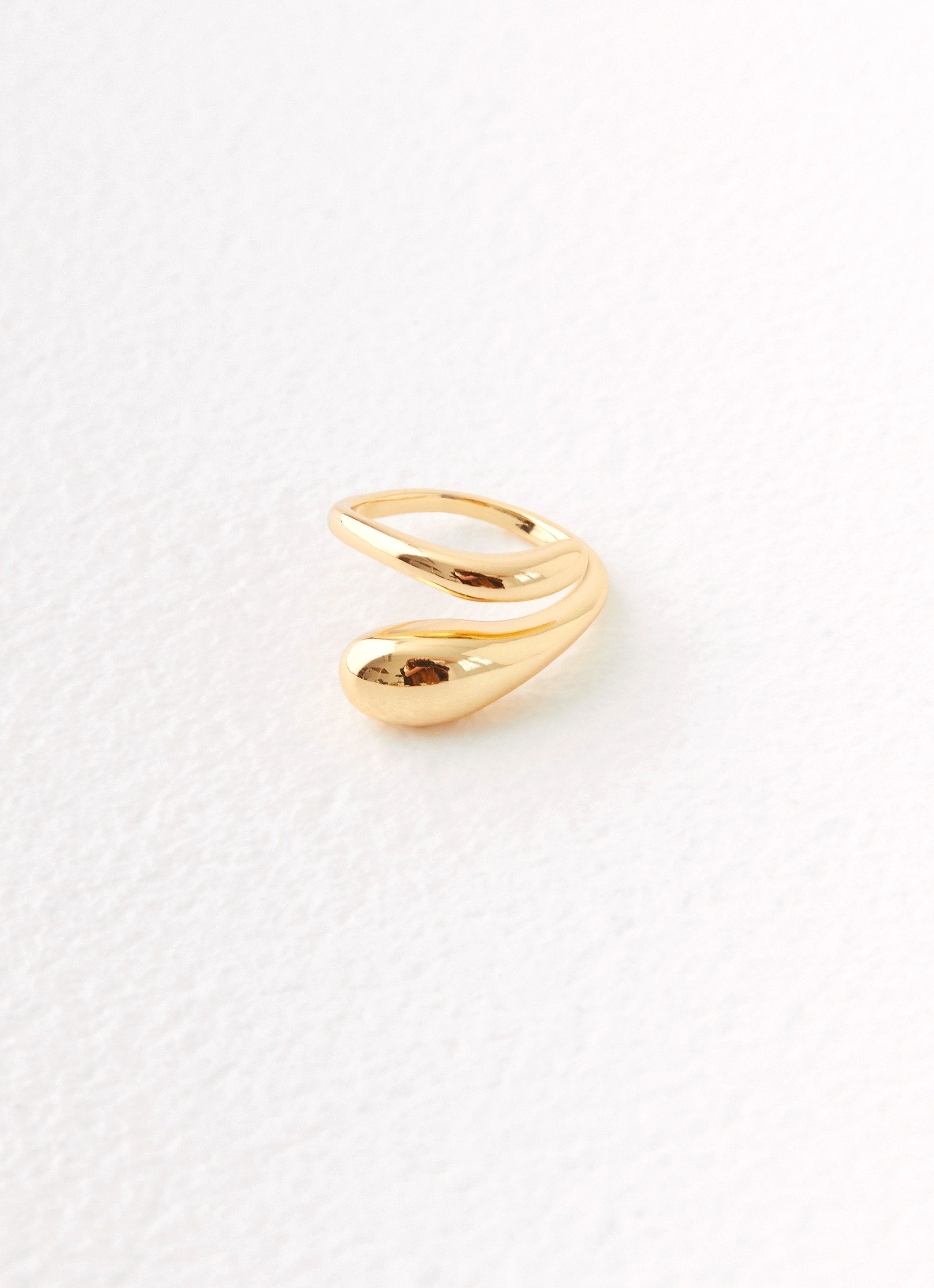 Teardrop Wrap Ring - Gold