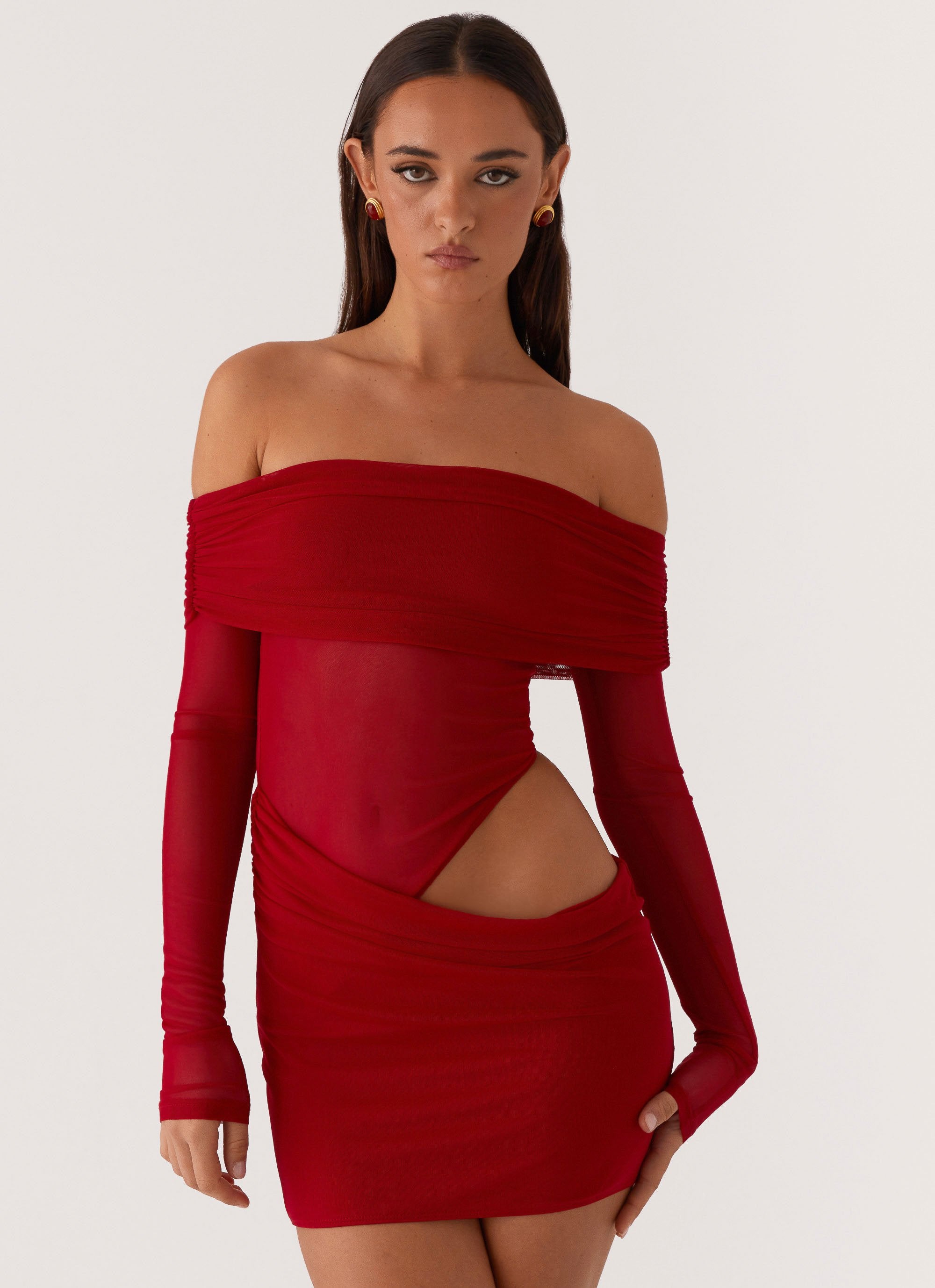 No Doubt Mini Dress - Red