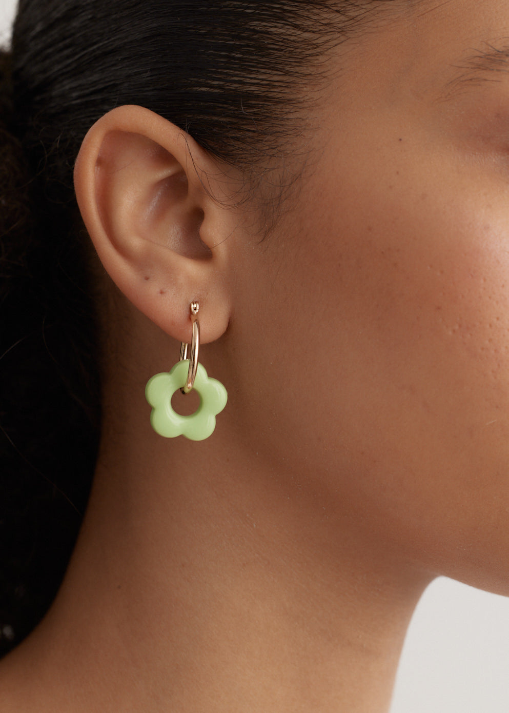 Hoop And Flower Earring