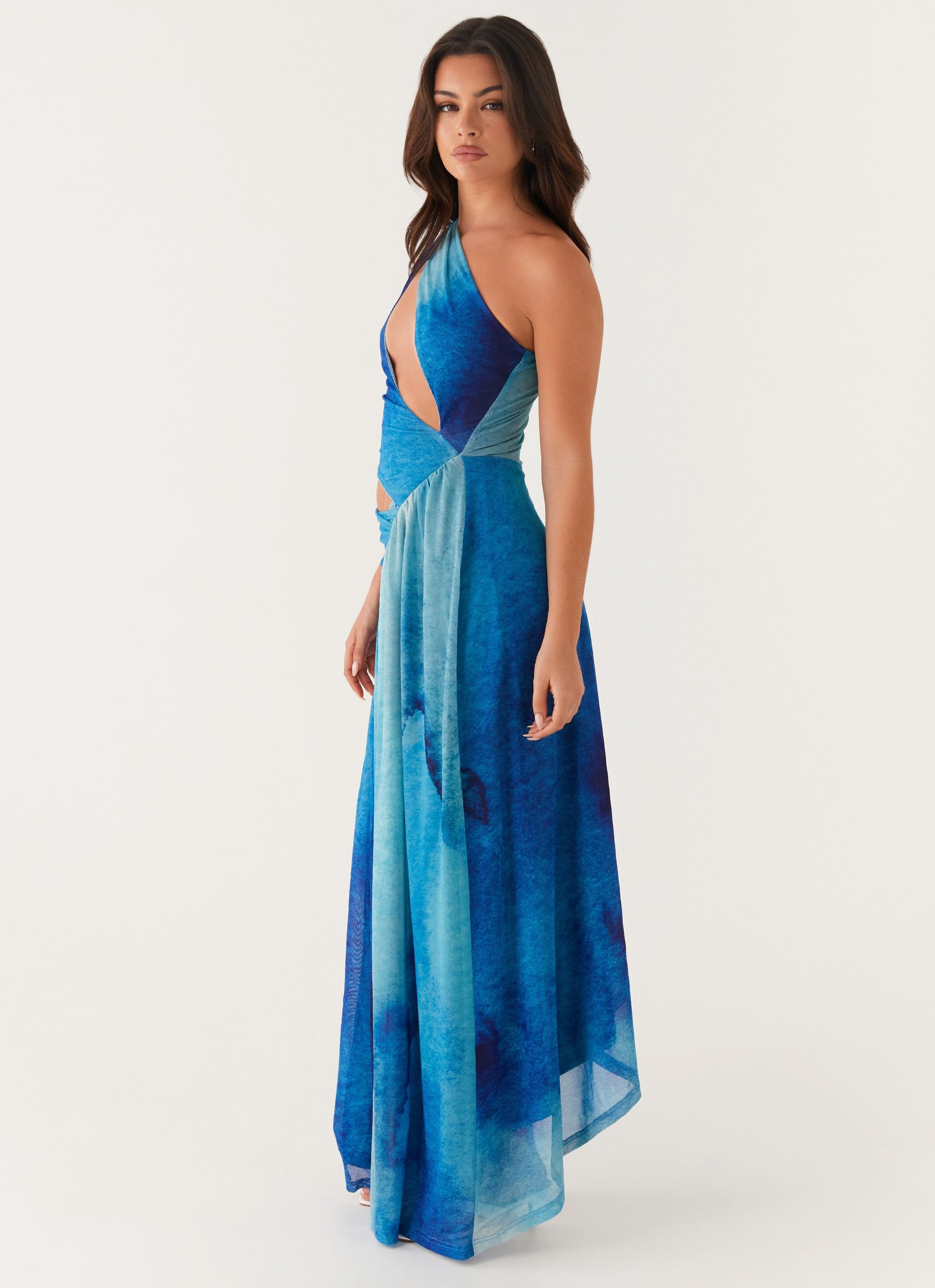 Blinded Maxi Dress - Blue Tie Dye