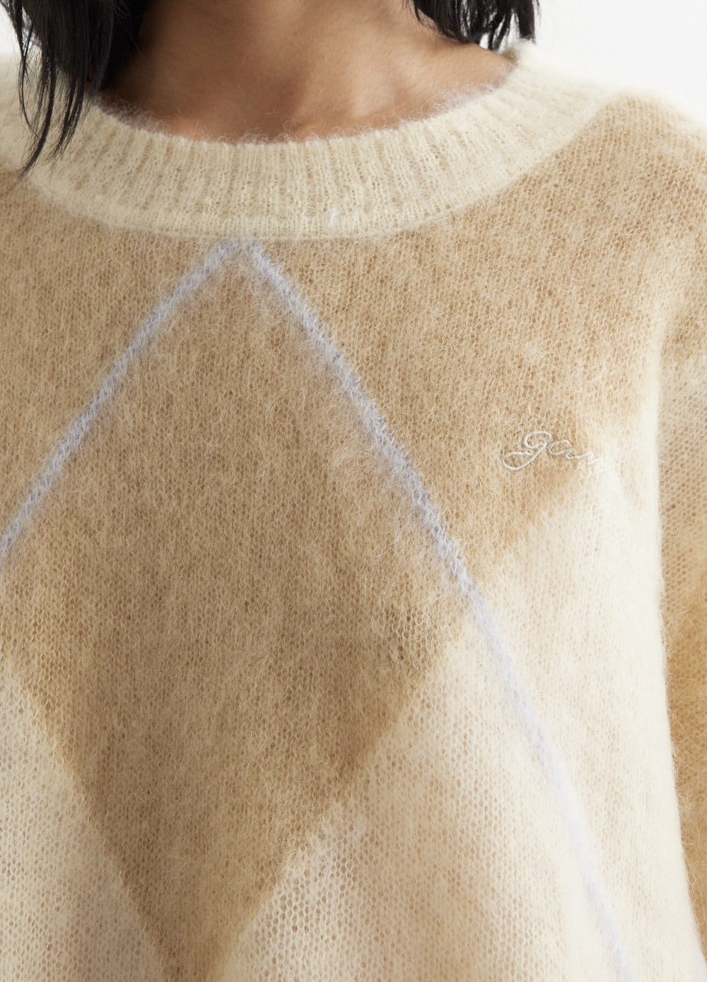 Mohair O-Neck Pullover