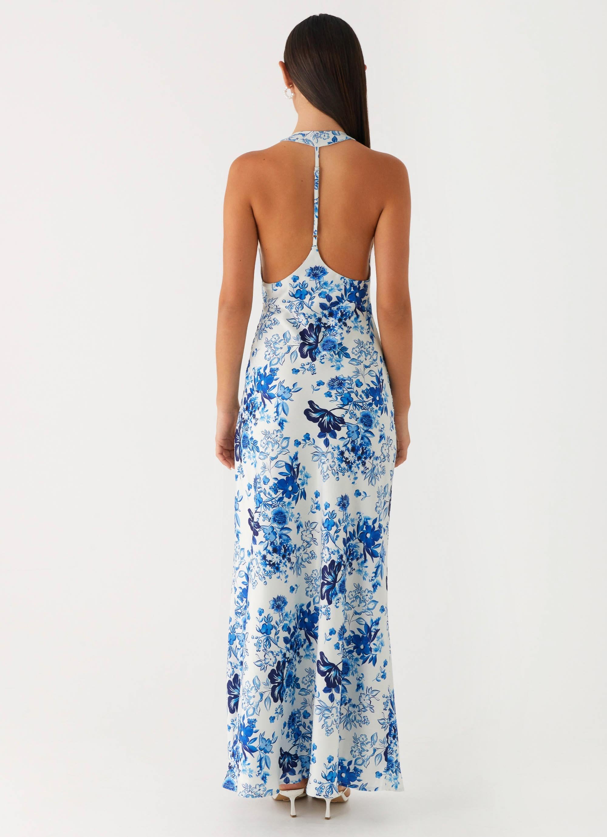 Angie Maxi Dress - Serene Sky Floral