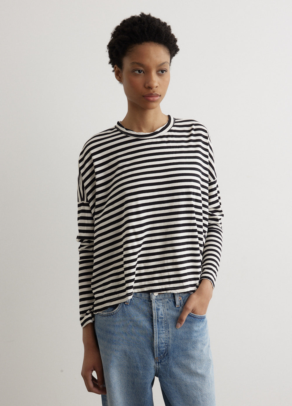 Stripe Circle Long Sleeve T-Shirt