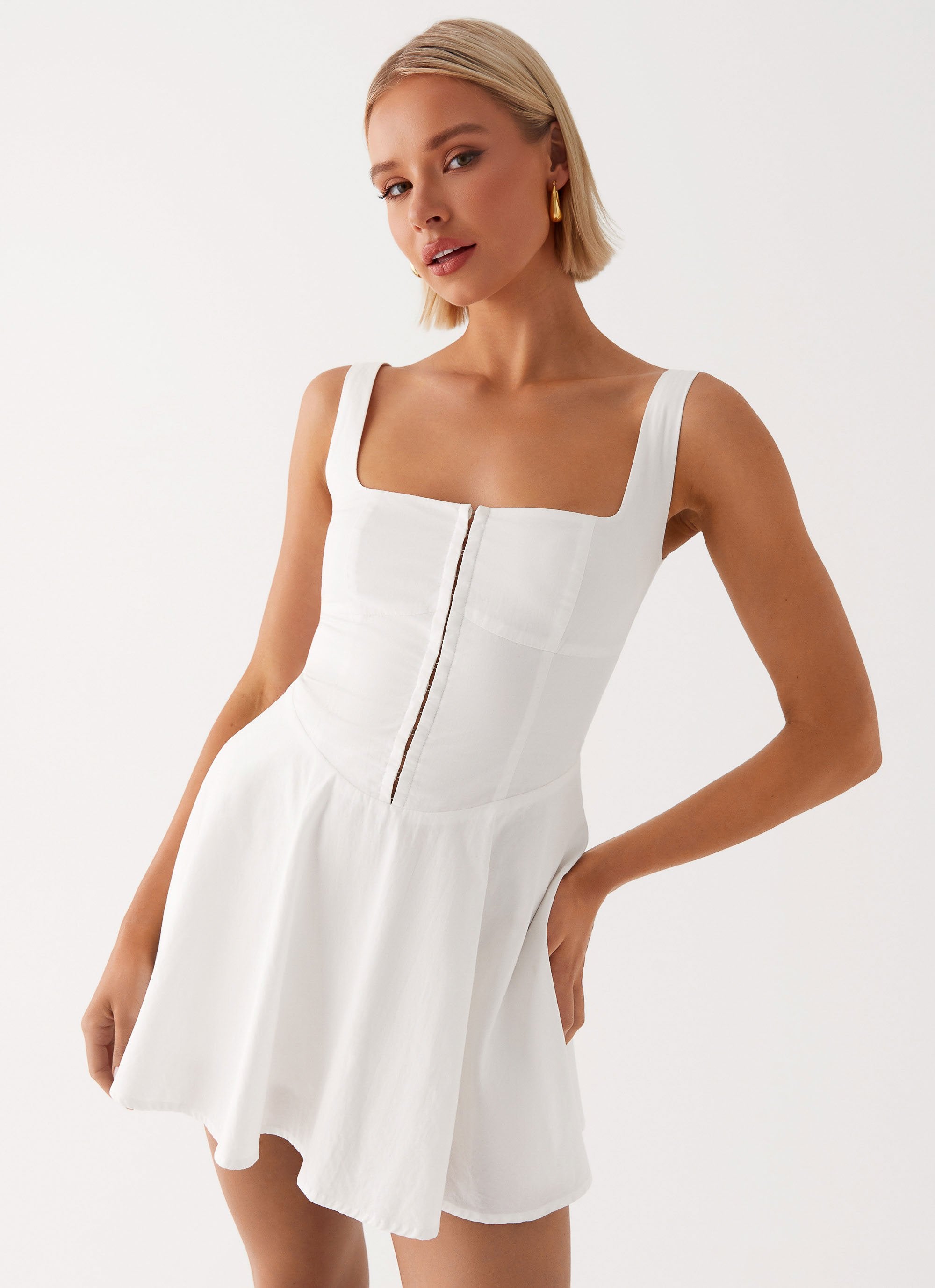 The Isle Mini Dress - White