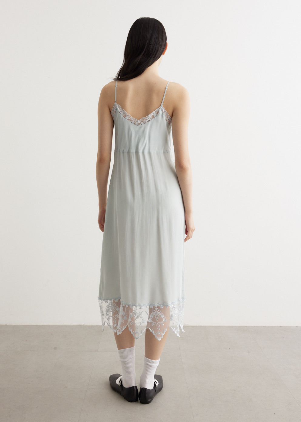 Slip Dress With Lace Trim