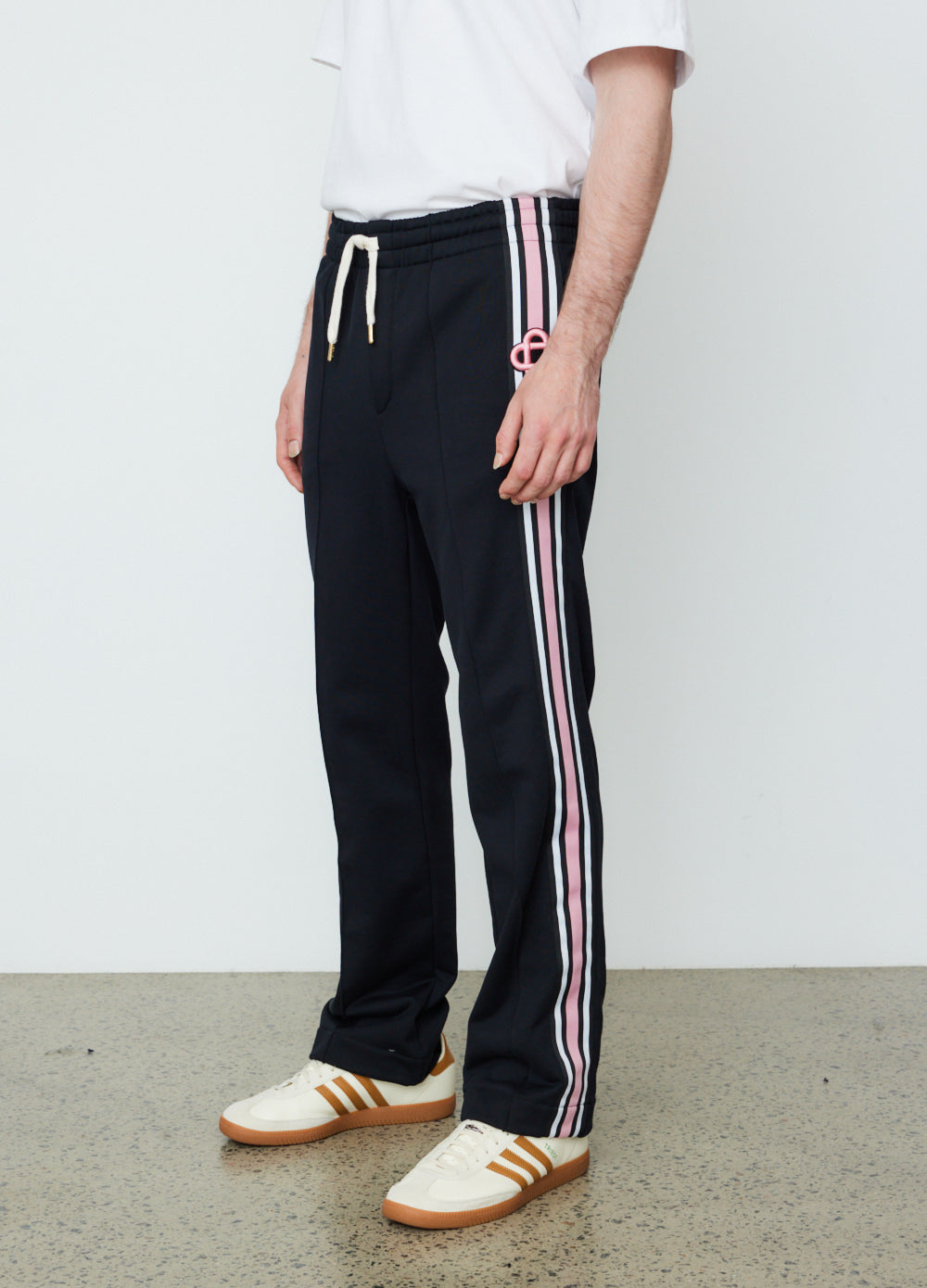 Side Stripe Track Pant Black