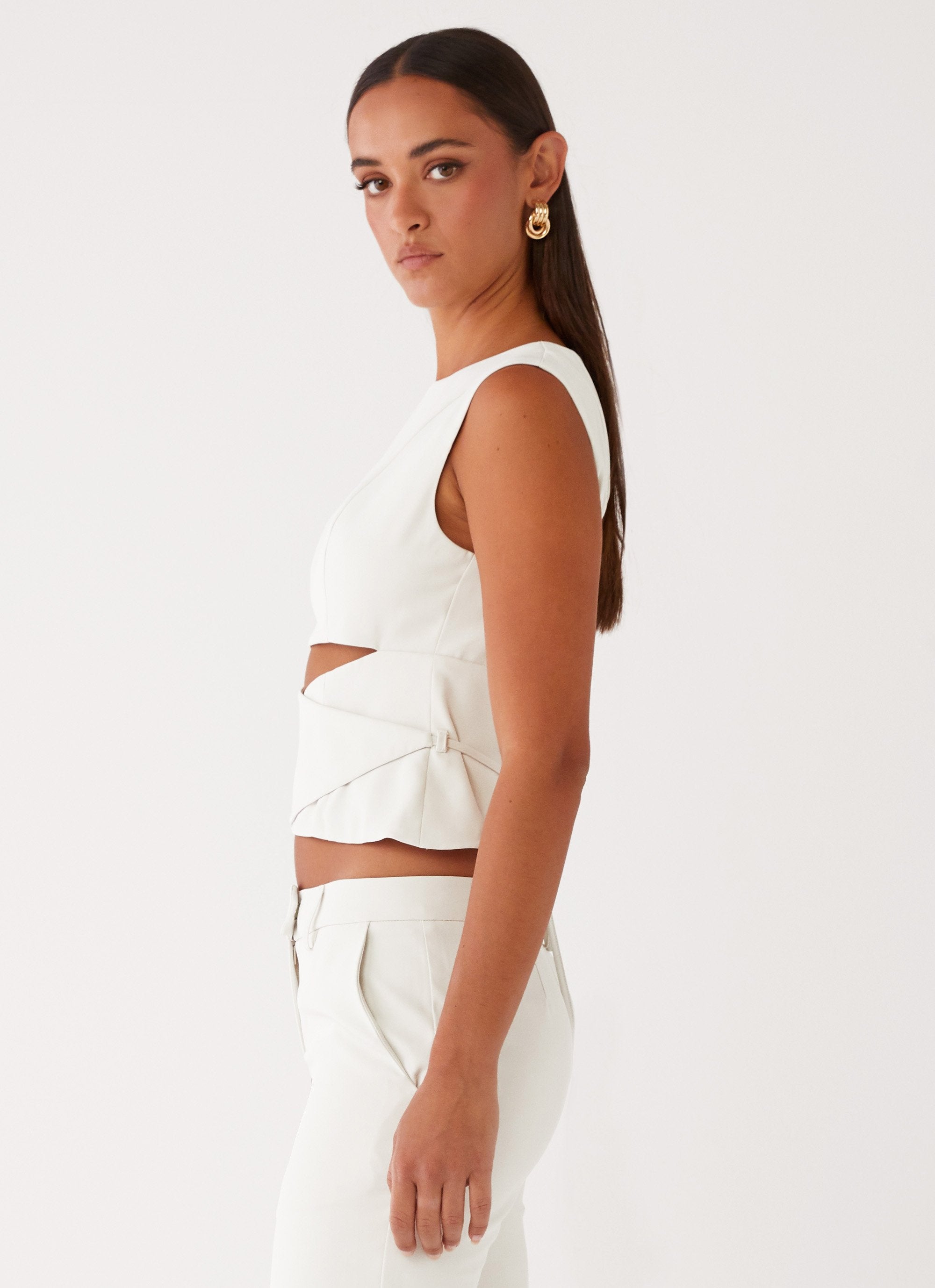 Cyra Wrap Top - Ivory