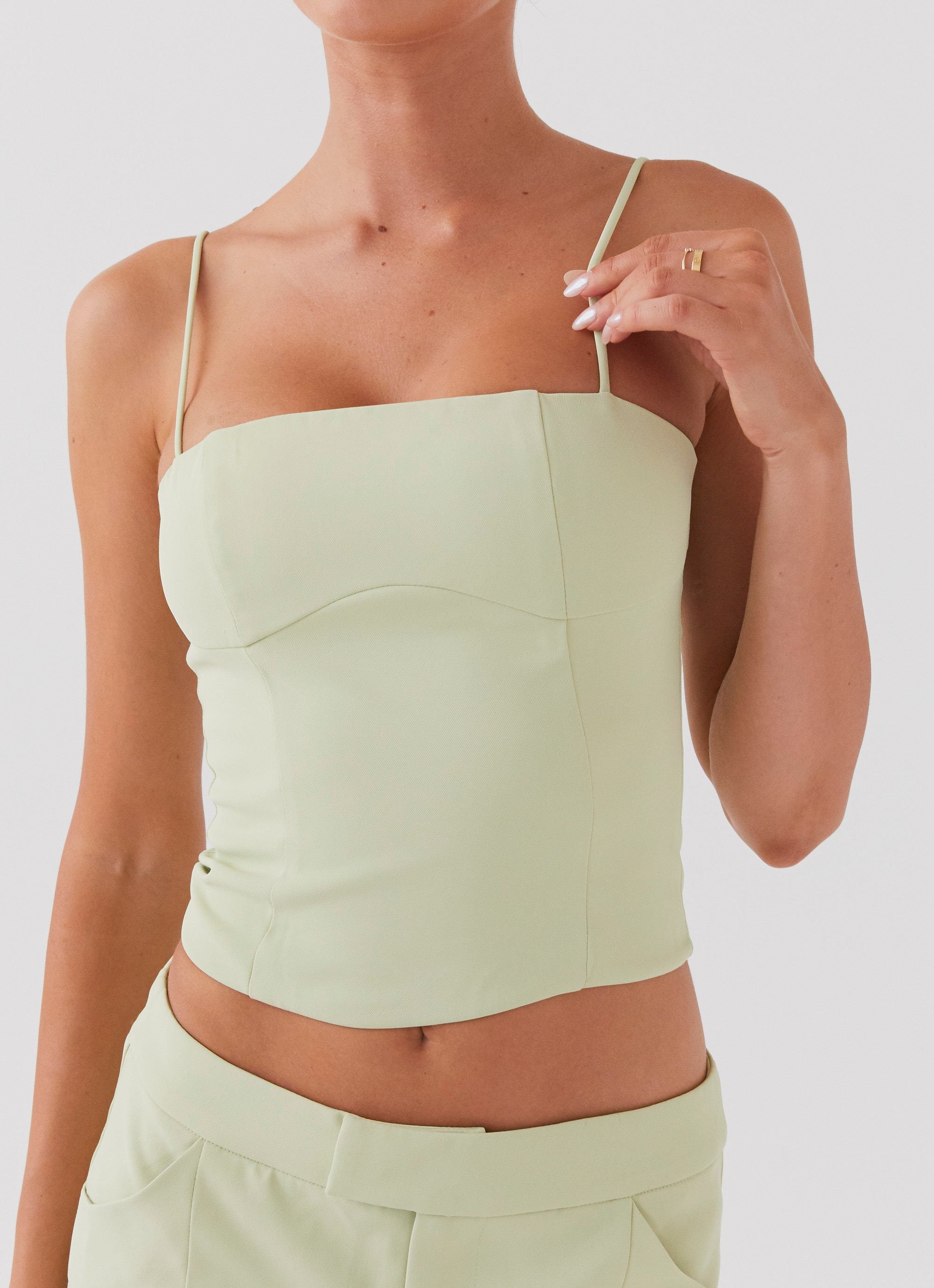 Eliana Crop Top - Green Zest