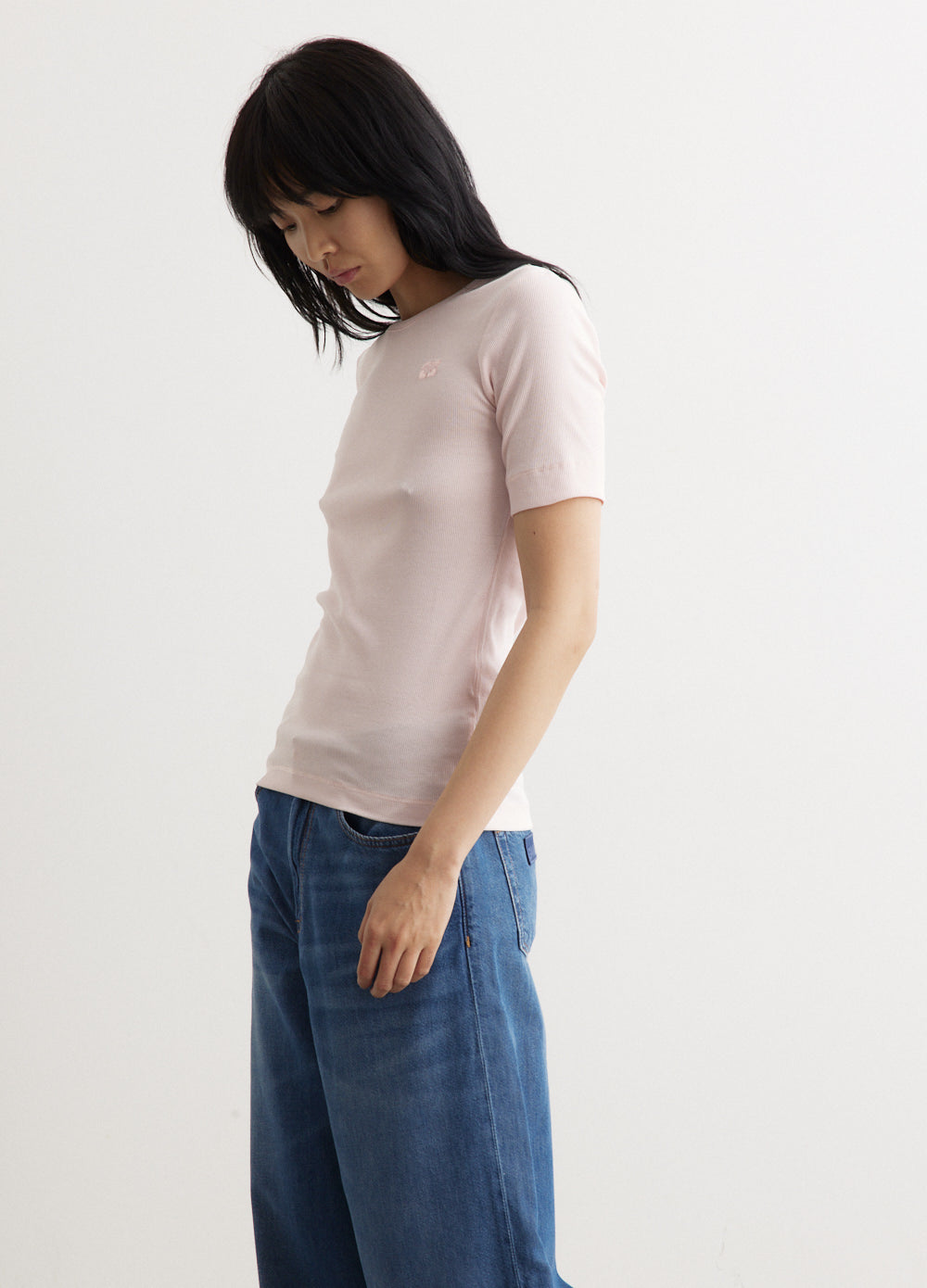 Rib Short Sleeve T-Shirt