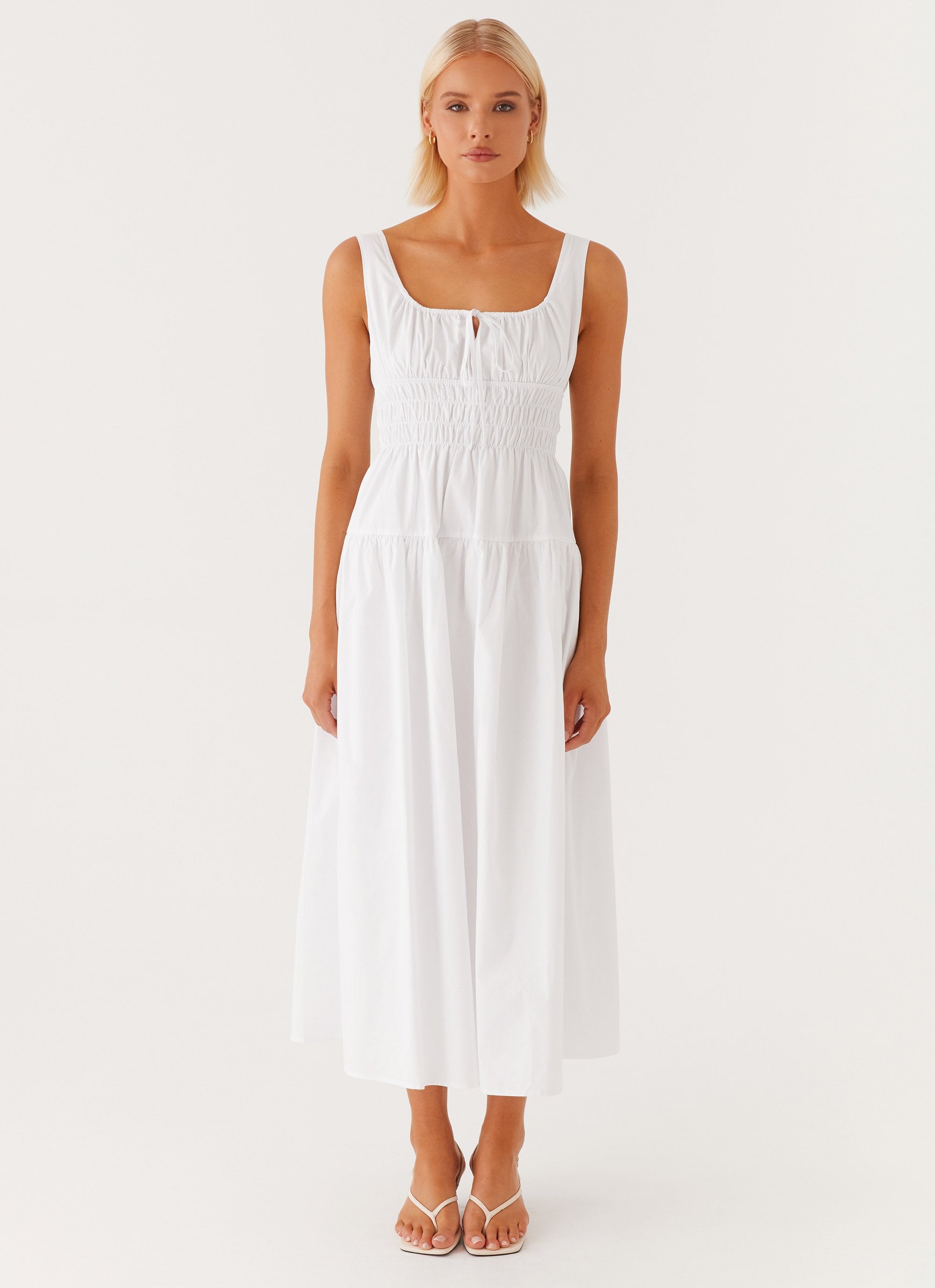 Jacintha Midi Dress - White