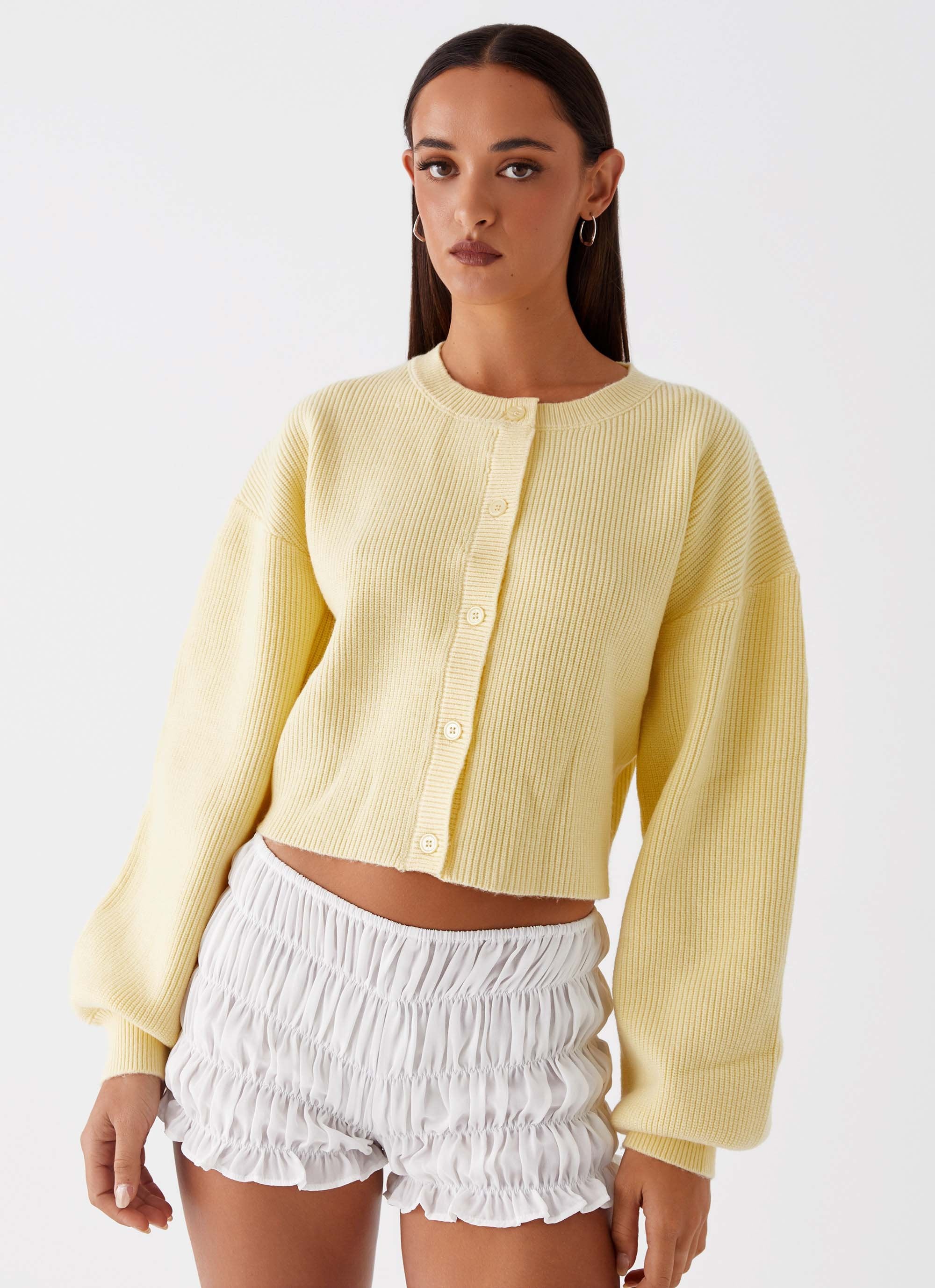 Daphne Knit Cardigan - Butter Yellow