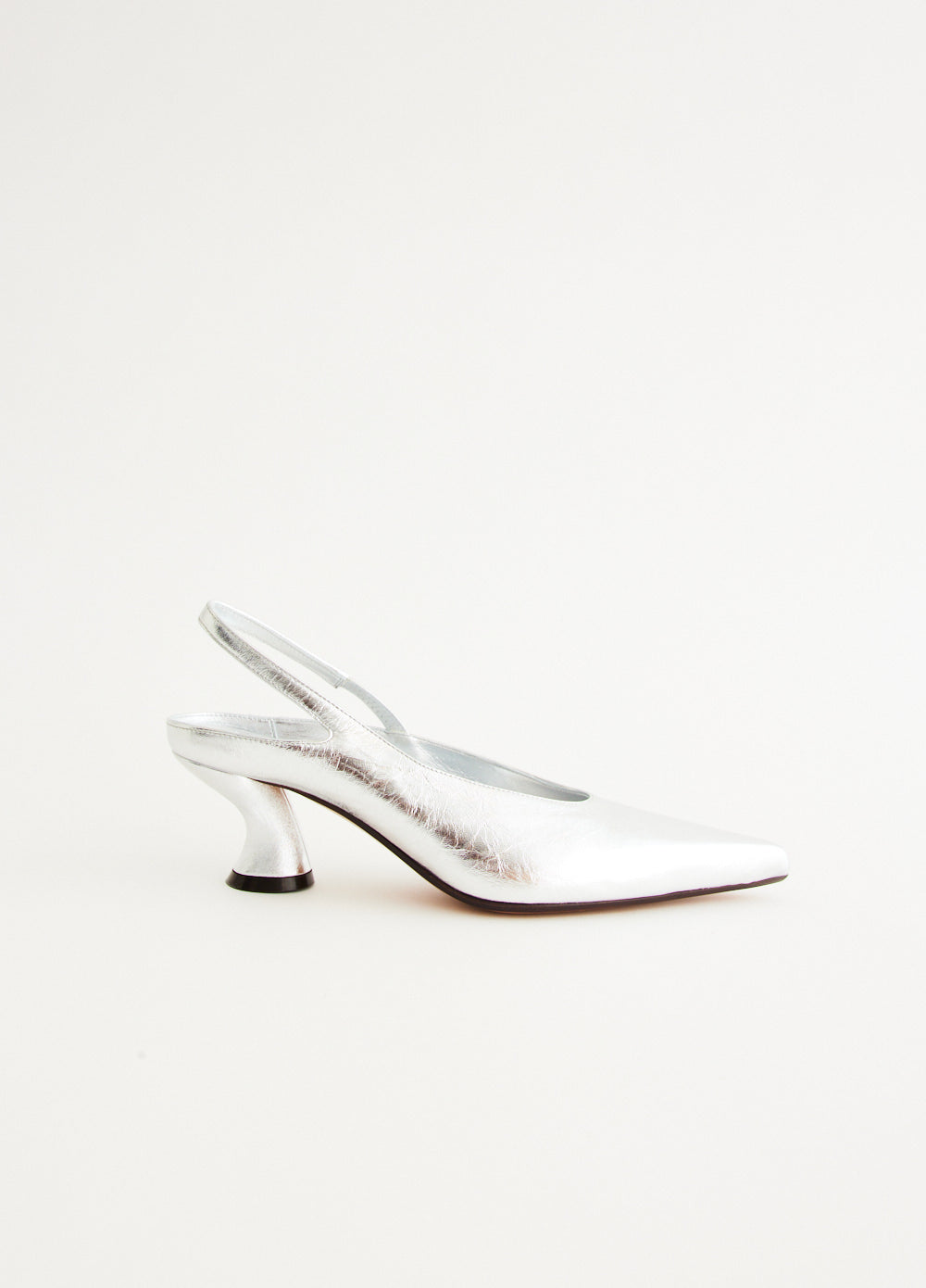 Silver Heeled Slingbacks