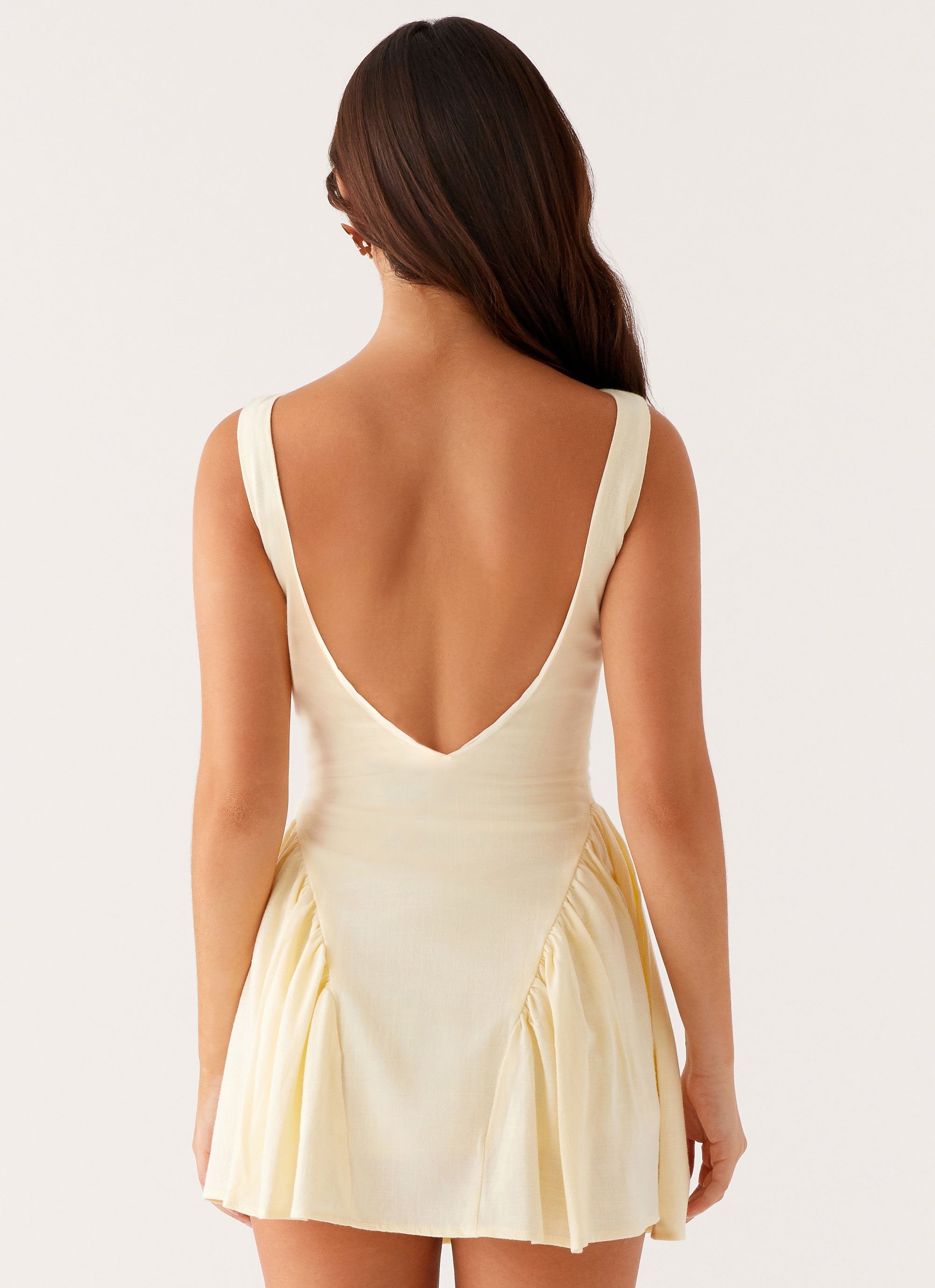 Margo Mini Dress - Pale Yellow