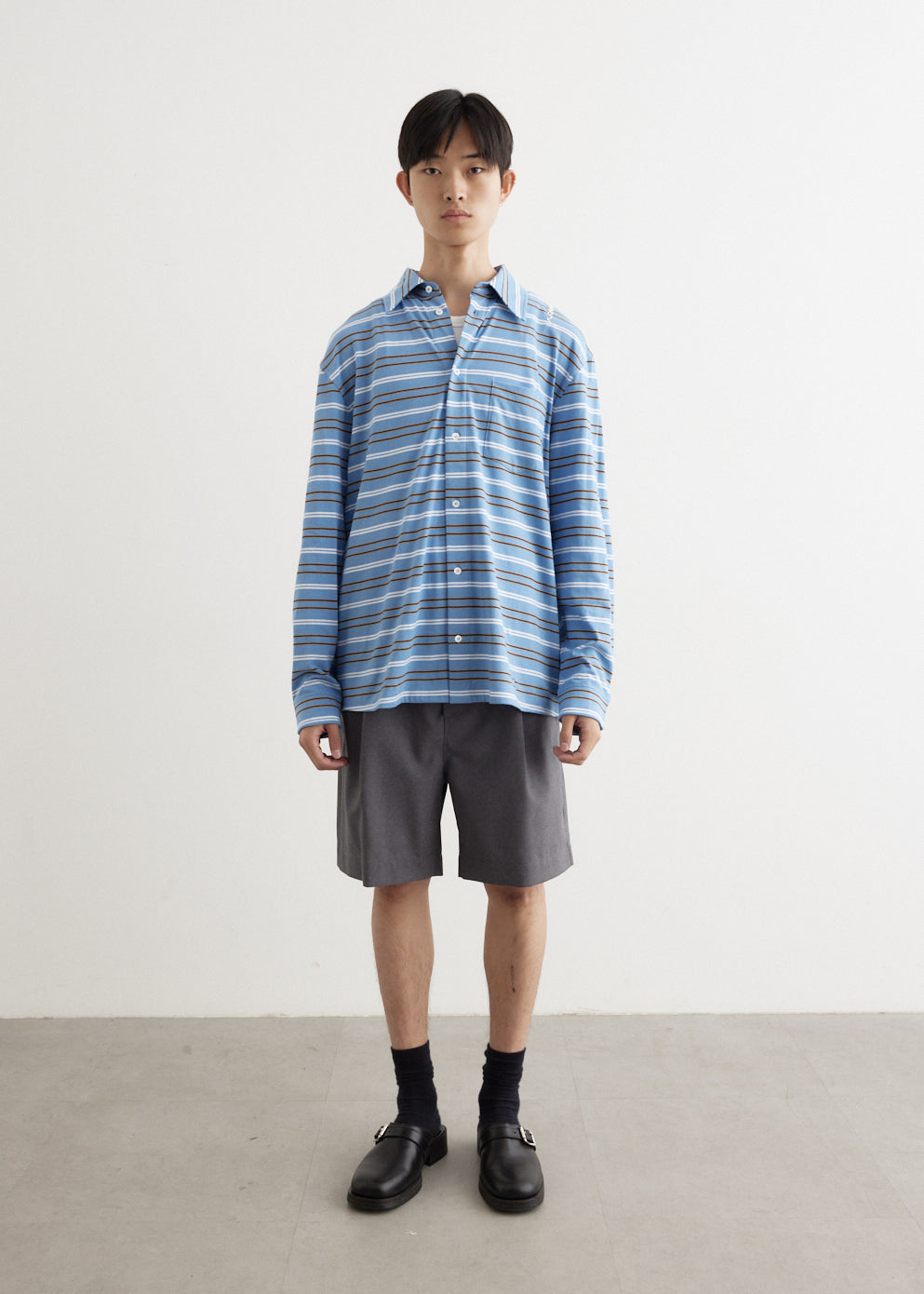 Oversized Stripe Jersey Shirt