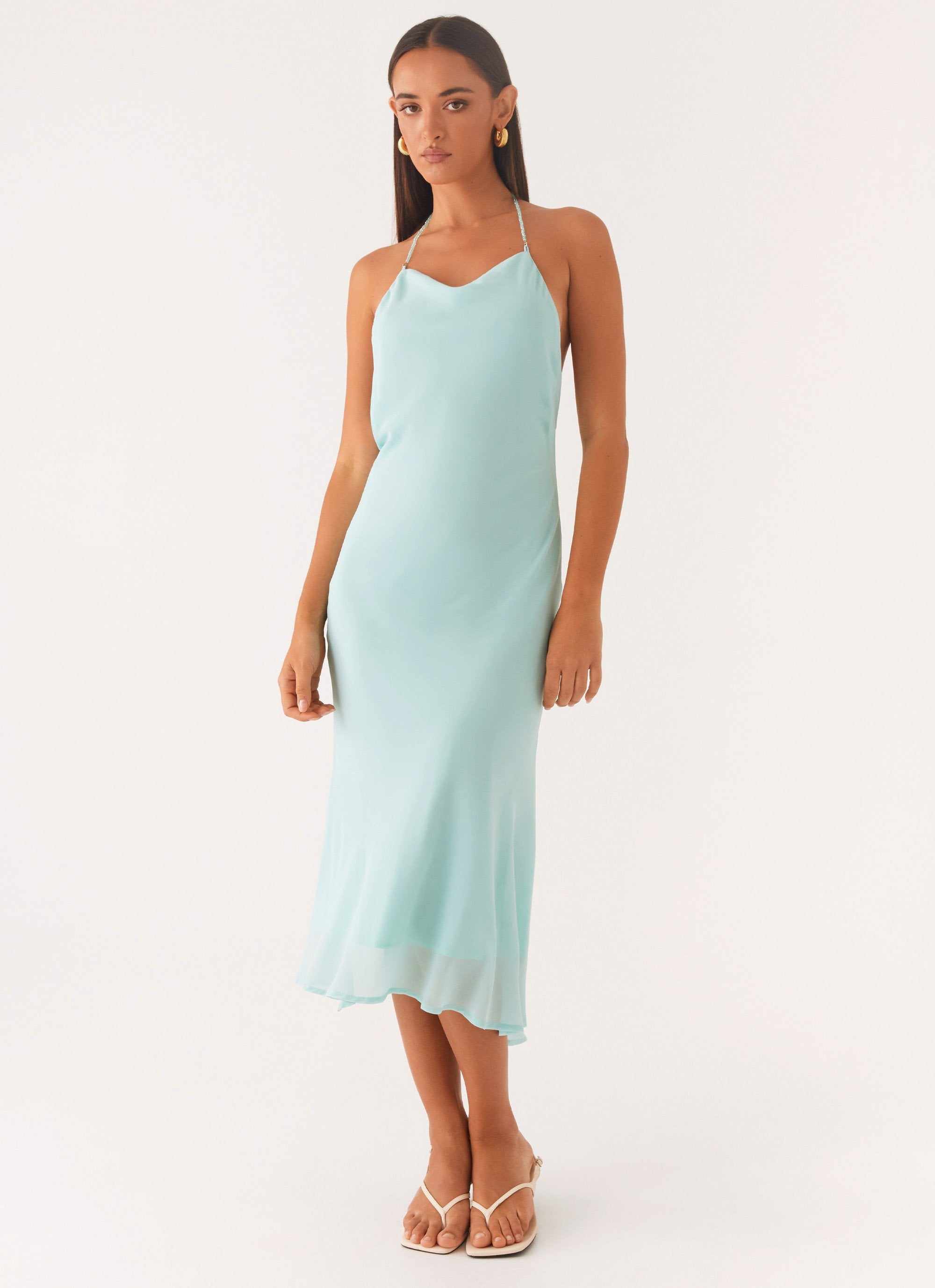 Deep Dive Midi Dress - Pale Blue