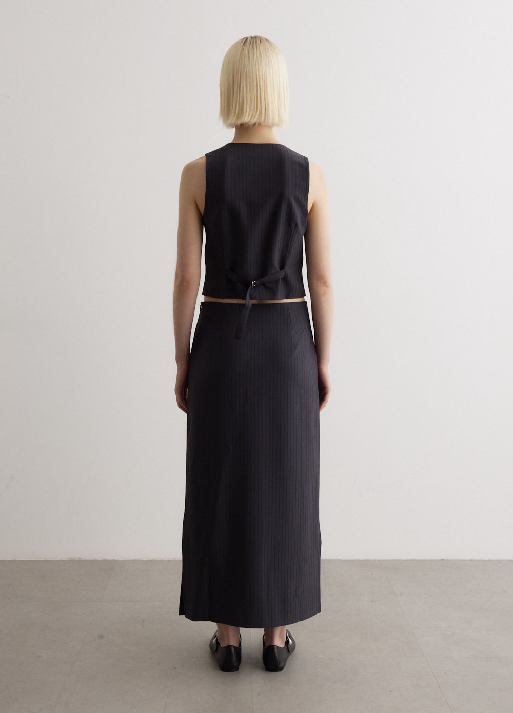 Angel Satin Pinstripe Skirt