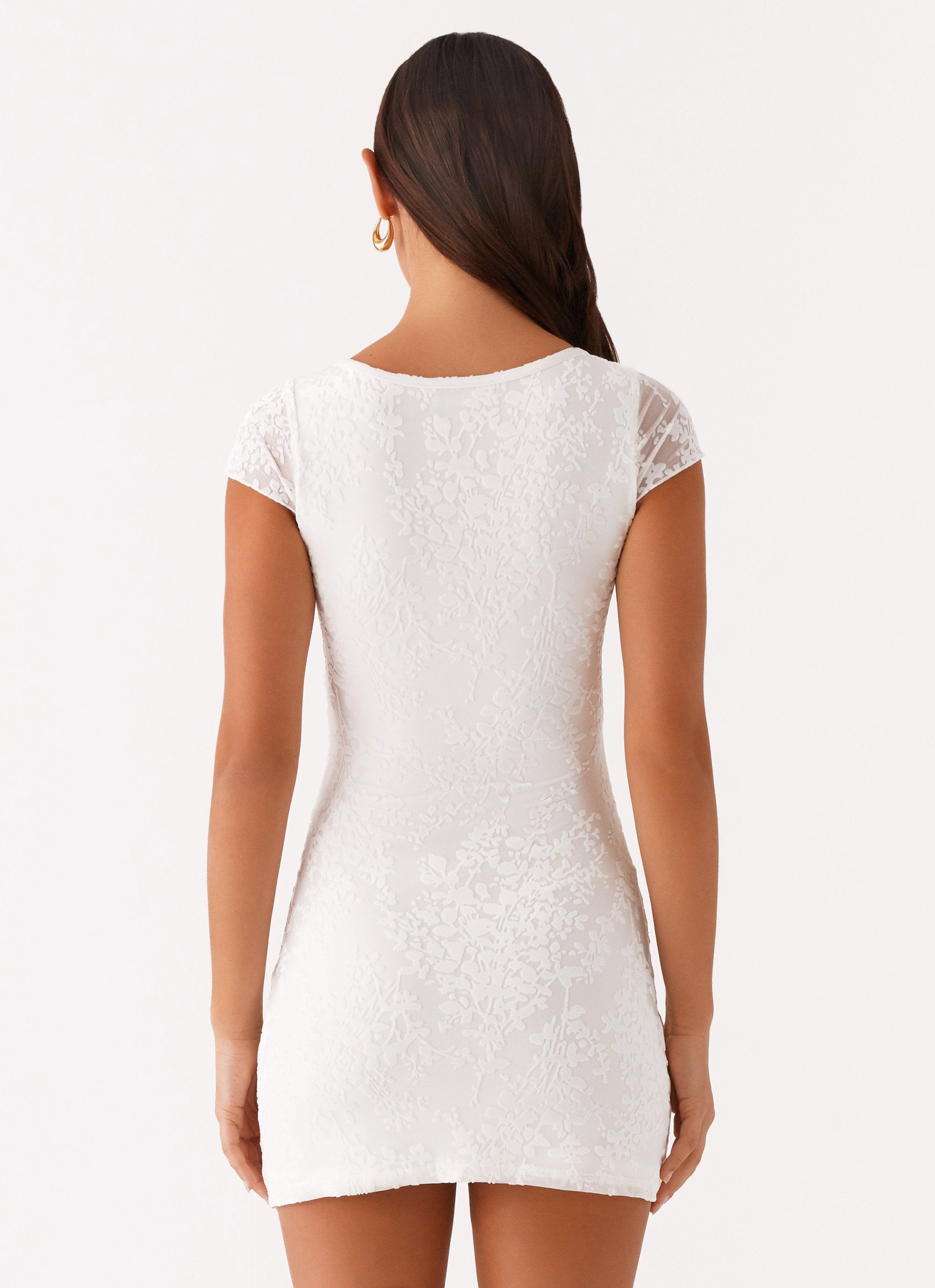 Nessa Mesh Mini Dress - White