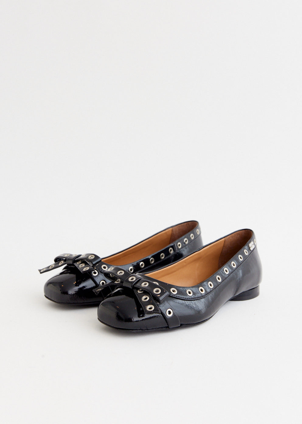 Eyelets Bow Ballerinas