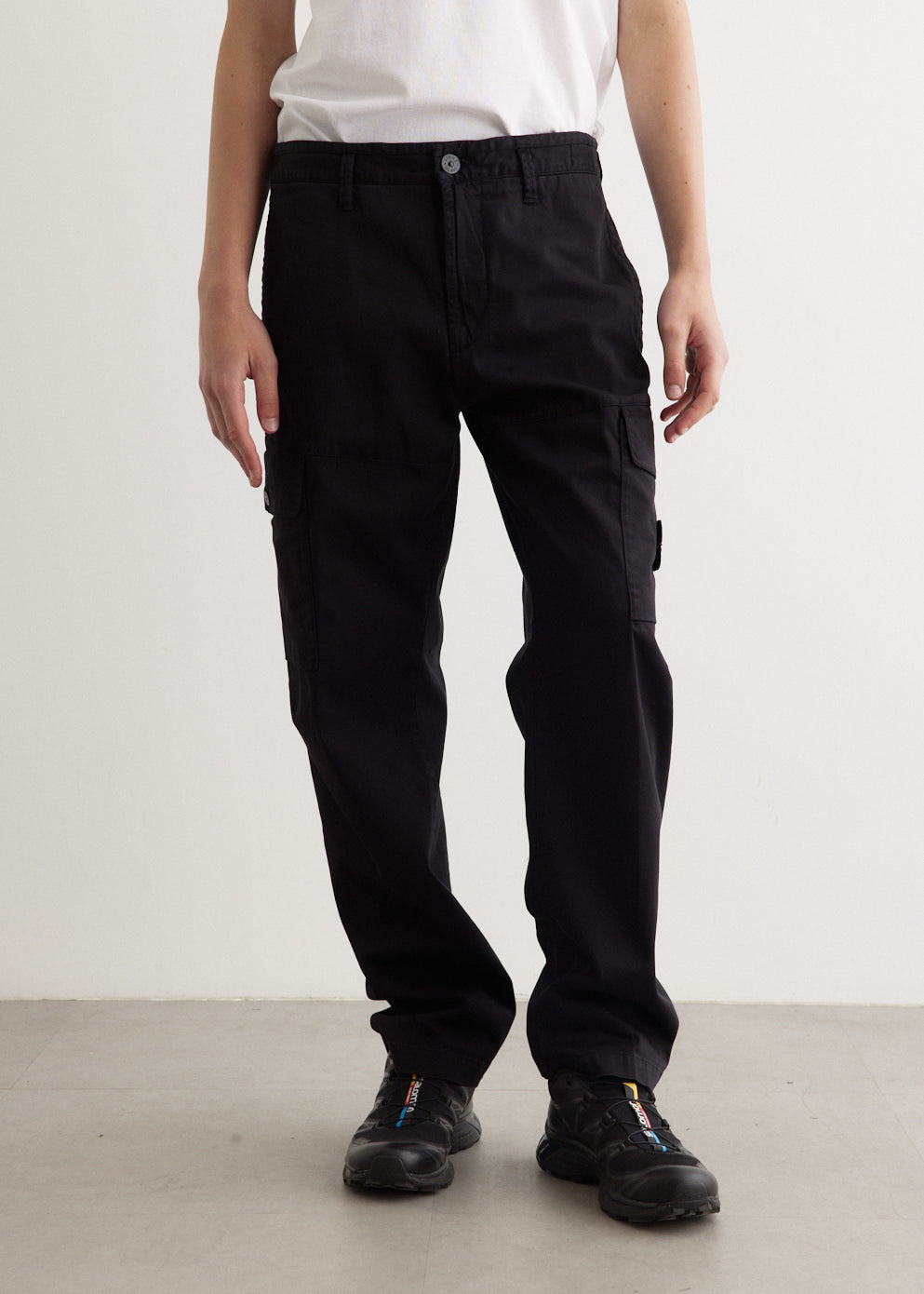 Regular Fit Satin Cotton Cargo Pants