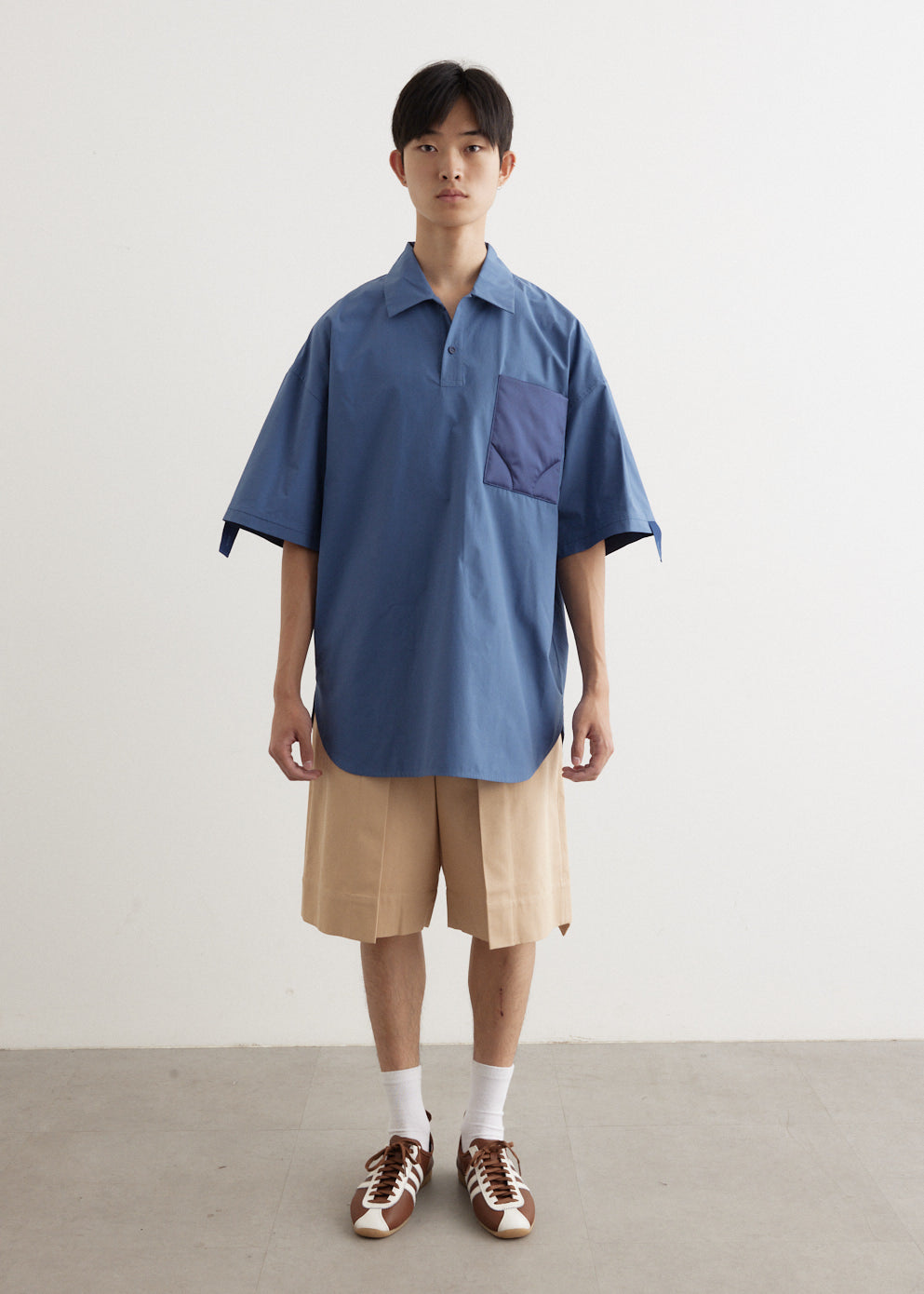 Quilted Pocket Polo Top