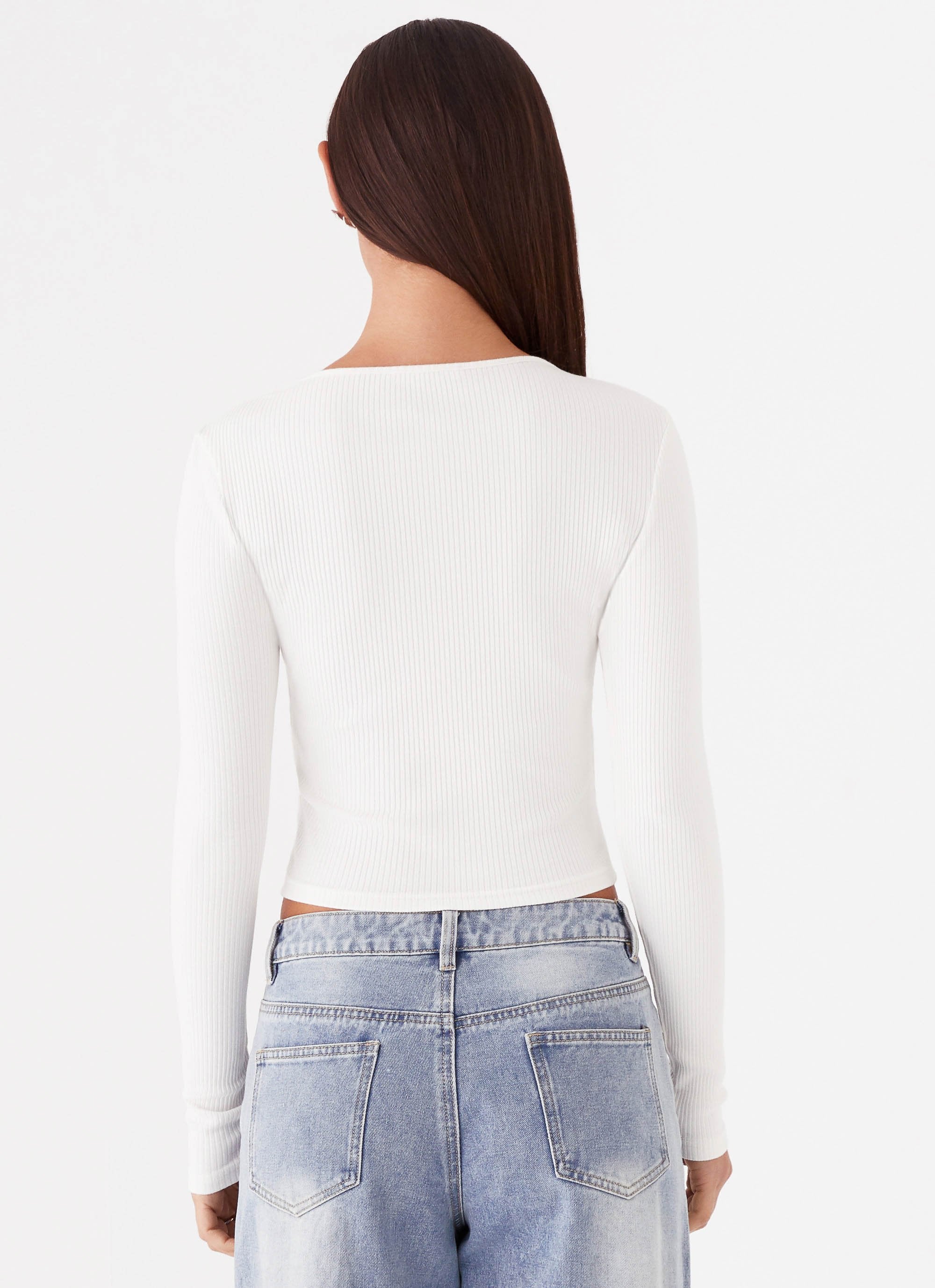 Cassius Long Sleeve Top - Ivory