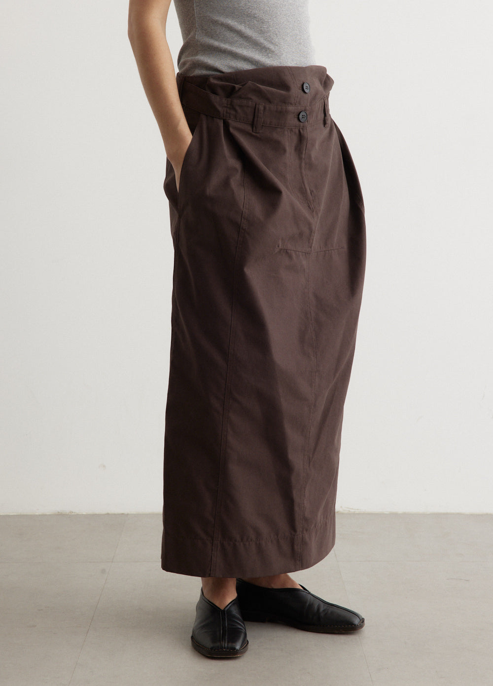 Double Waist Long Skirt