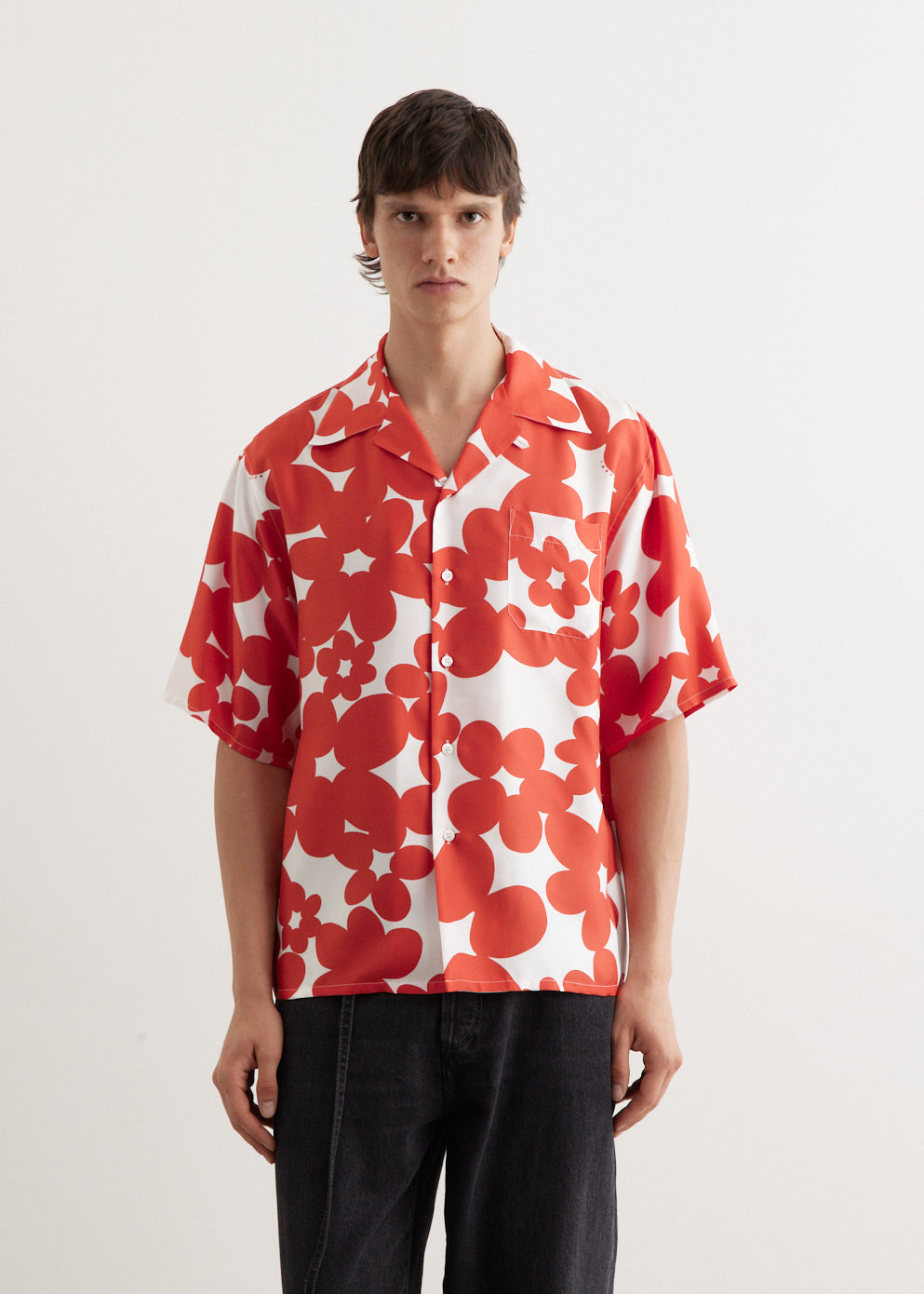 Silk Twill Printed Shirt