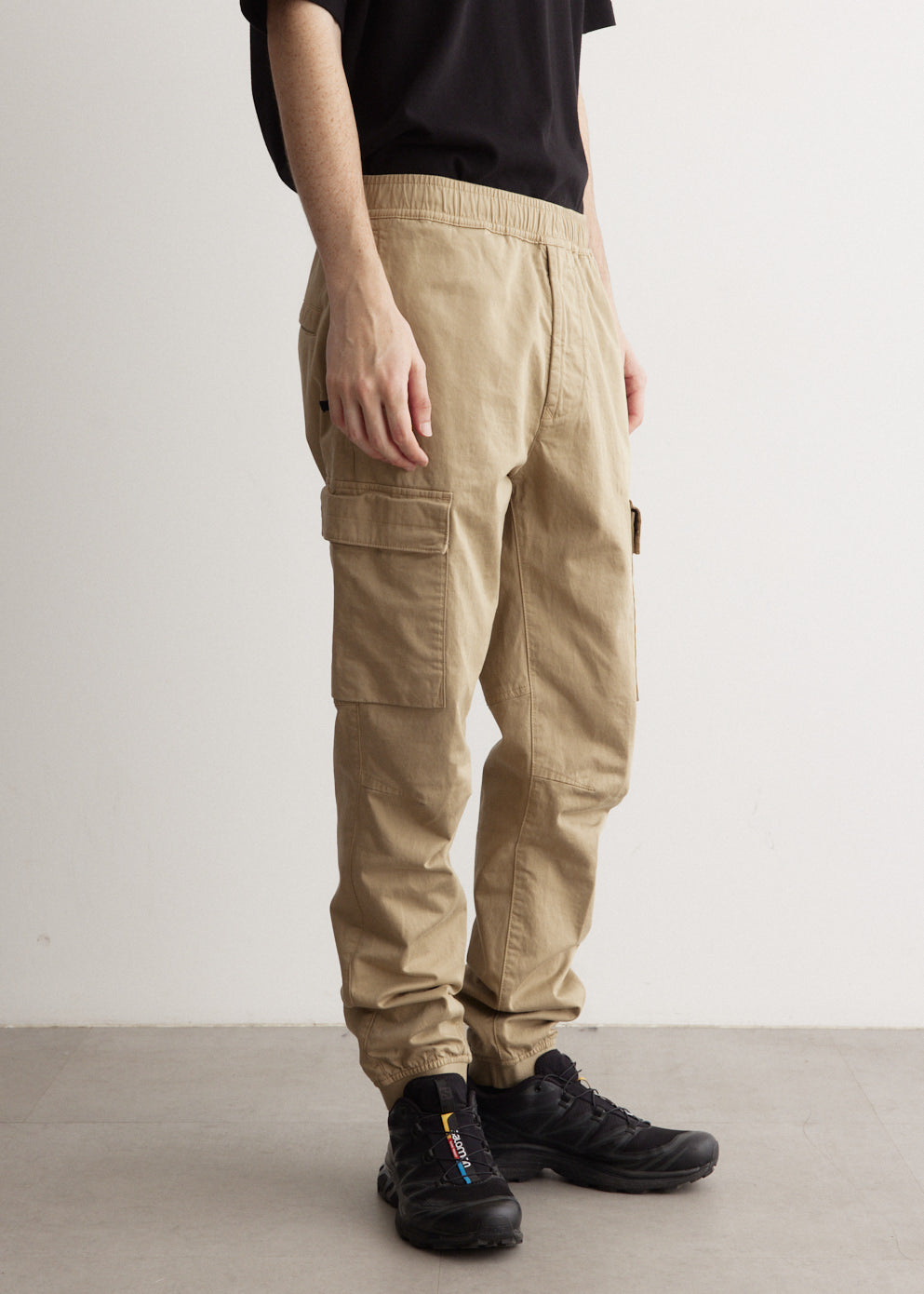 Regular Fit Tapered Stretch Cotton Cargo