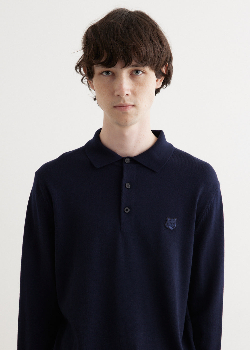 Bold Fox Head Patch Polo Jumper