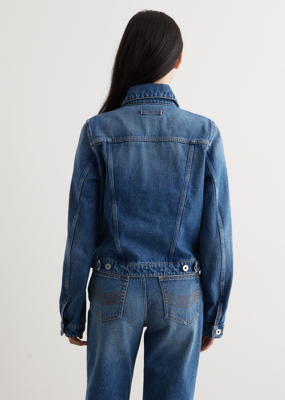 Denim Jacket With Leather Pocket