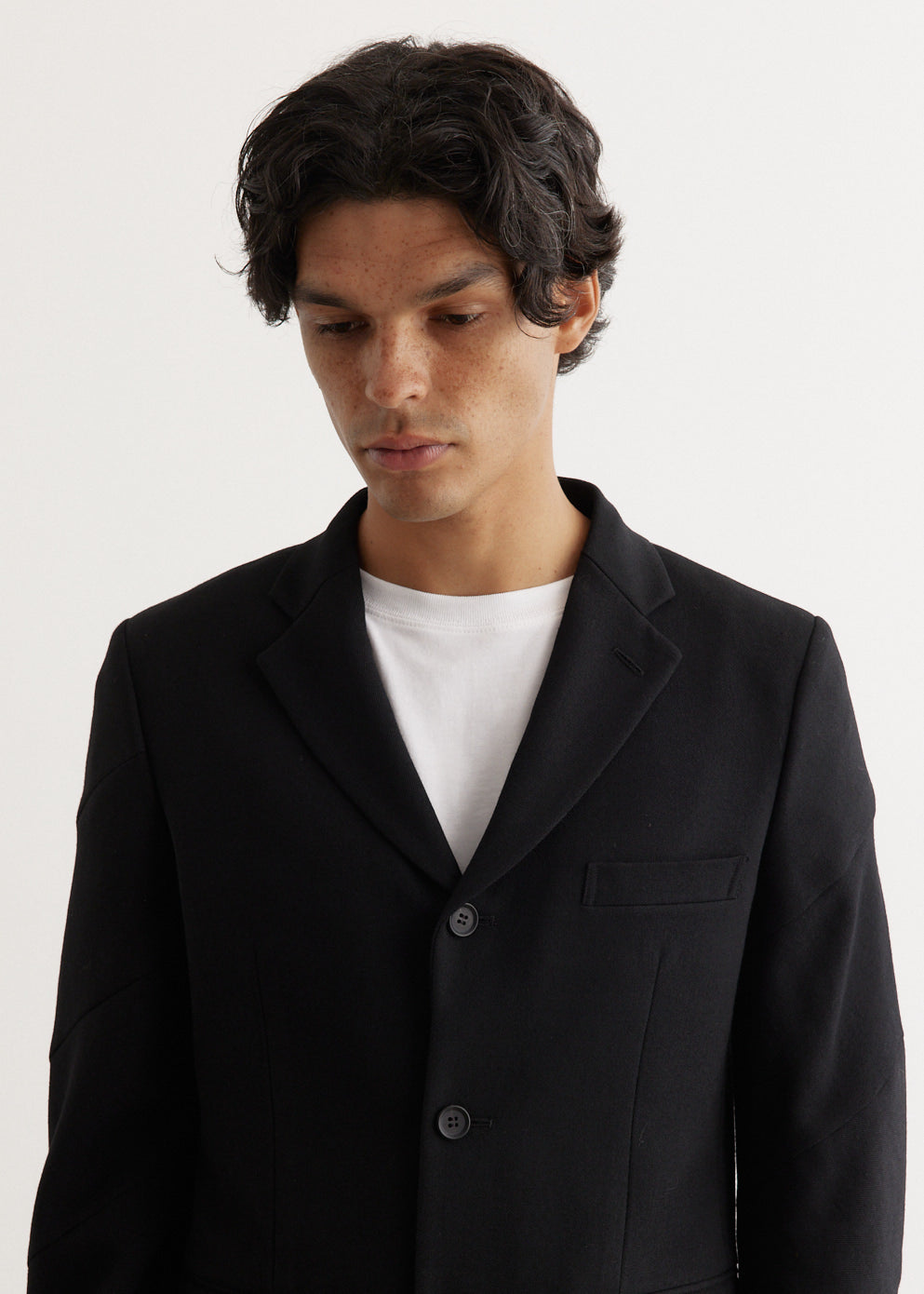 Gabardine Spiral Sleeve 2 Button Jacket