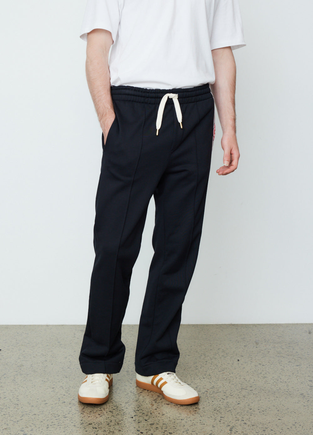 Side Stripe Track Pant Black