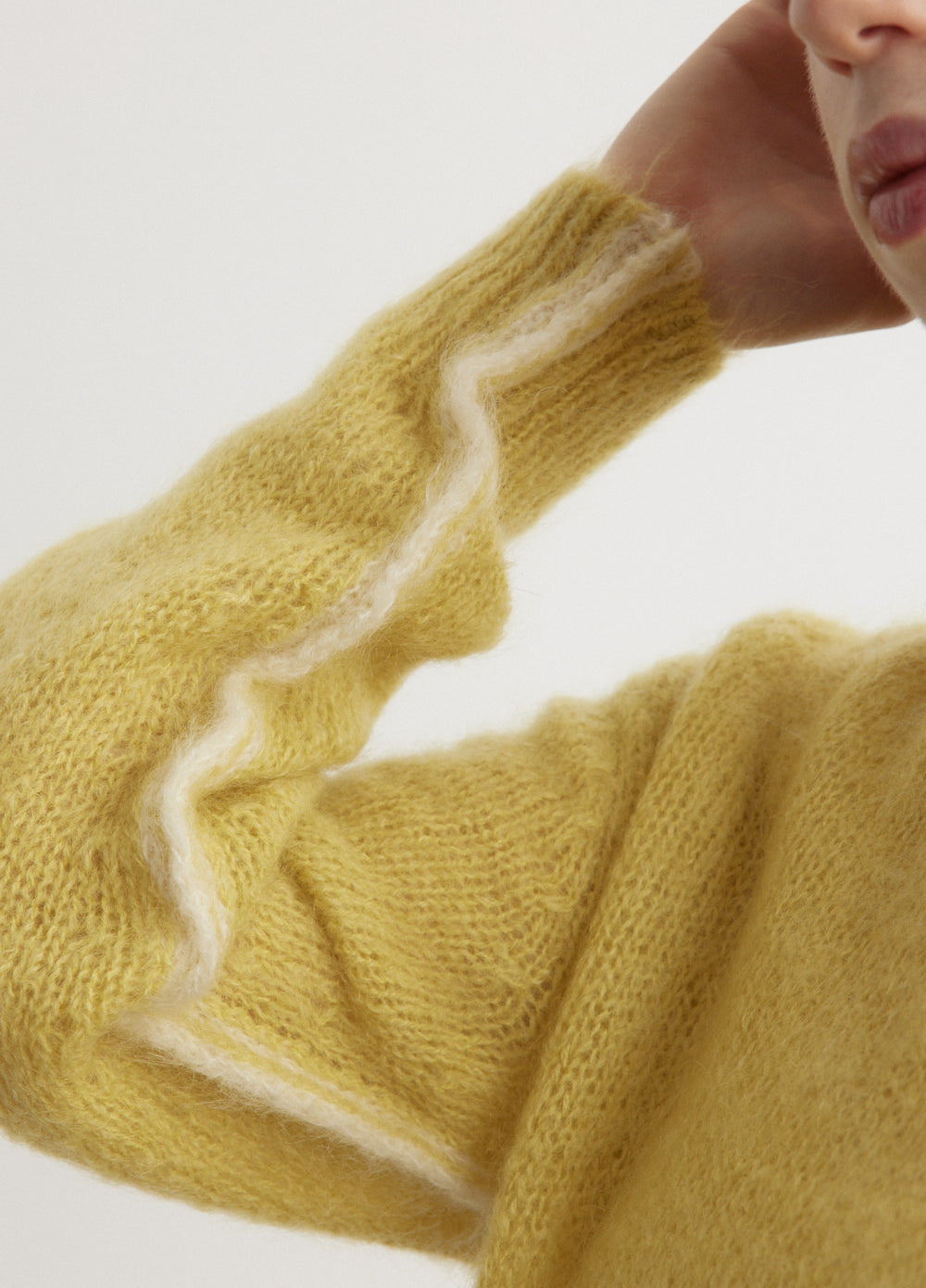 Stitch Detail Mohair Knit