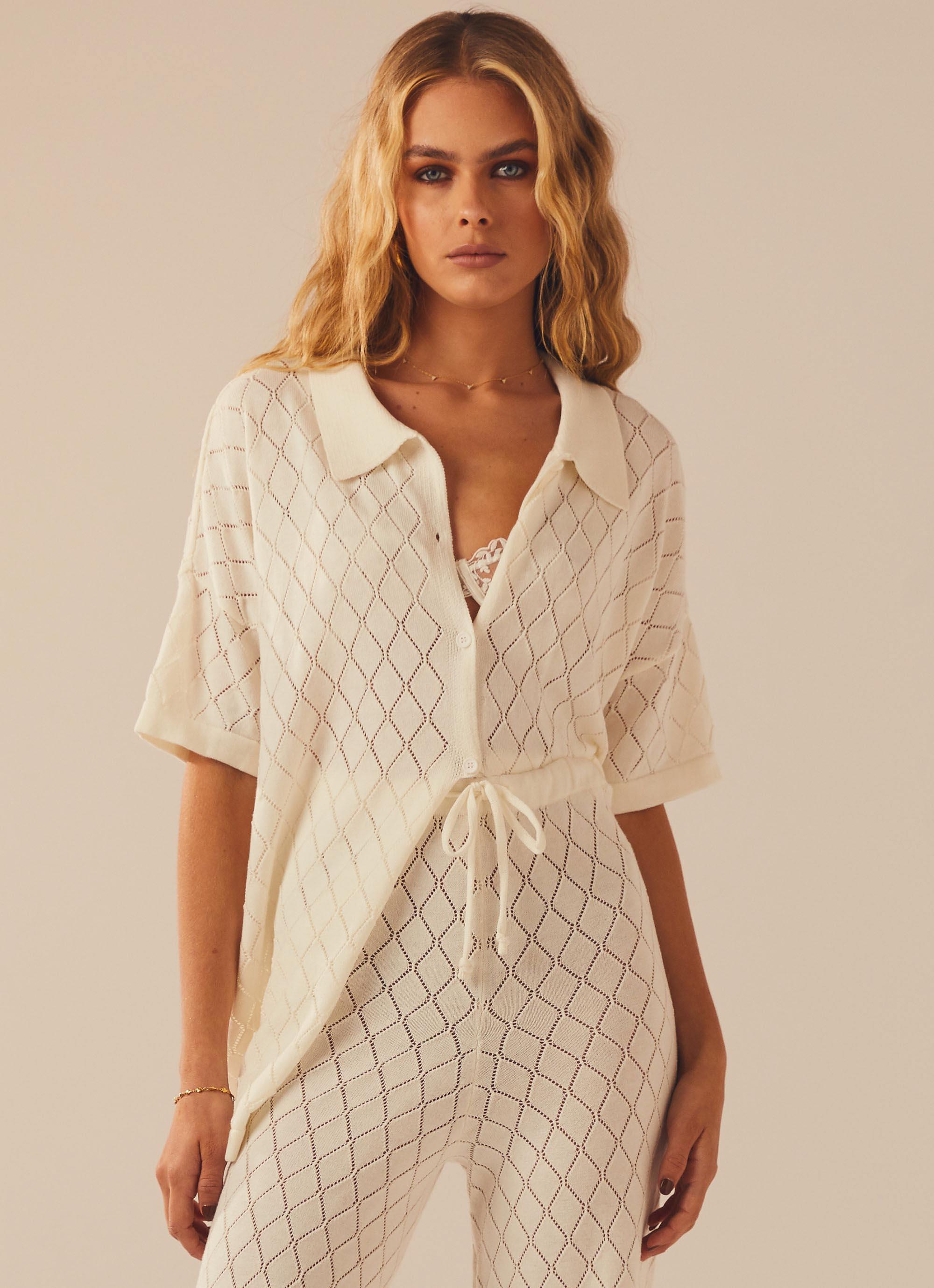 Jaded Knit Shirt - White Sand