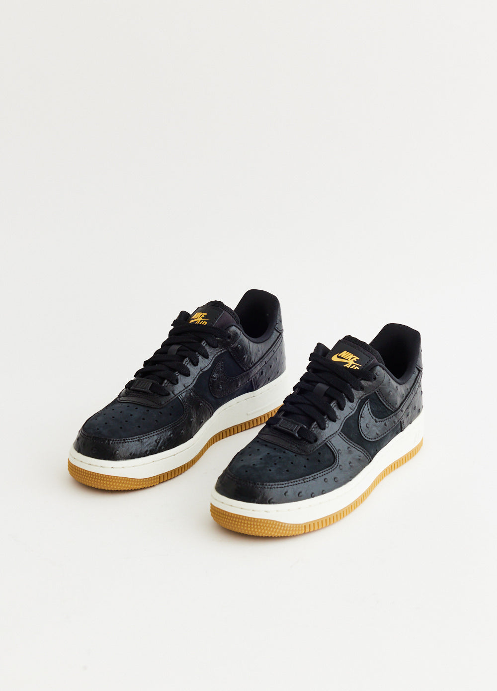 Womens' Air Force 1 Low 'Black Ostrich' Sneakers