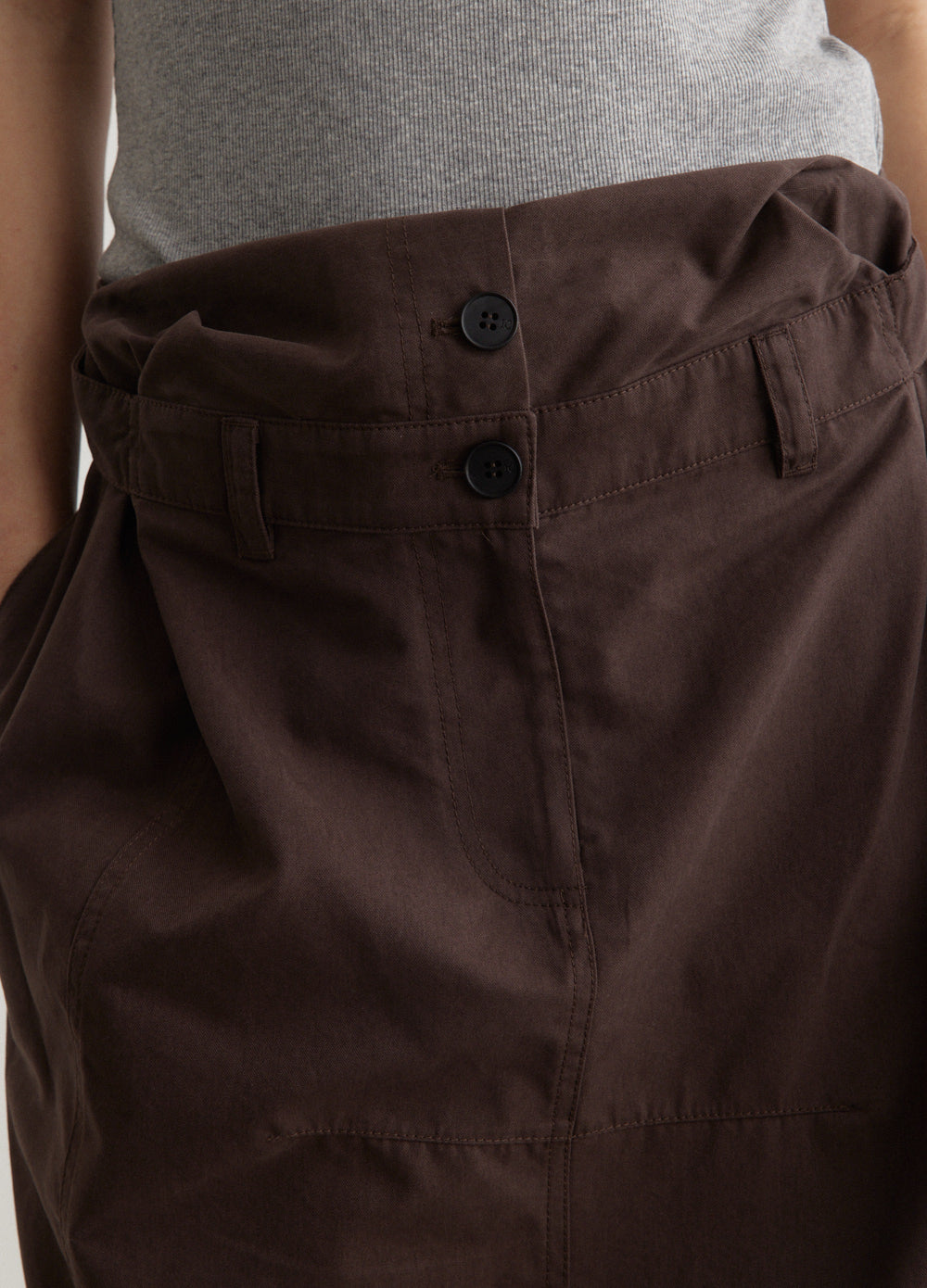 Double Waist Long Skirt