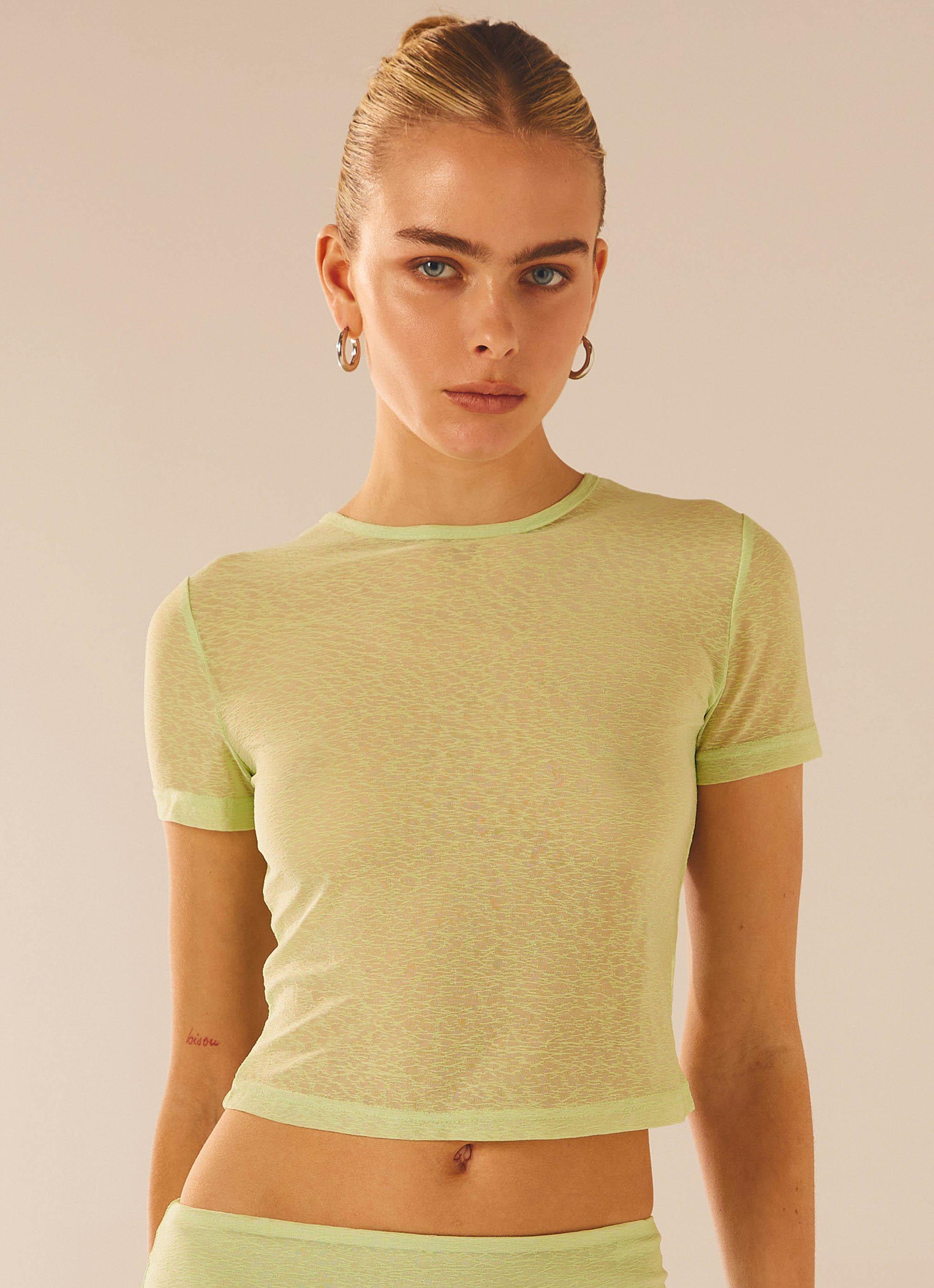 Just Like Magic Mesh Tee - Lime