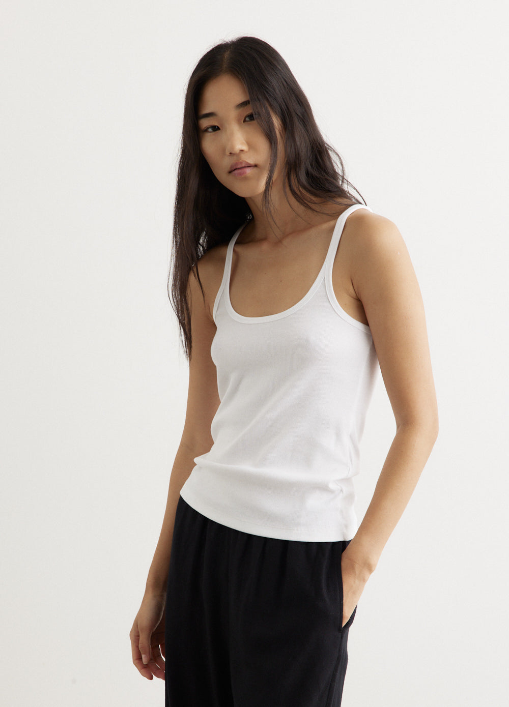 Scoop Neck Rib Tank