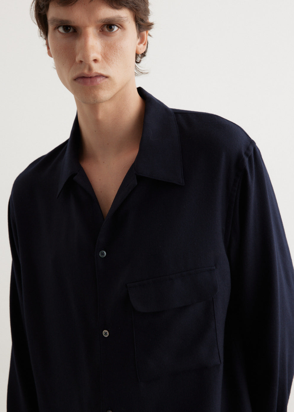 Flat Bottom Wool Shirt