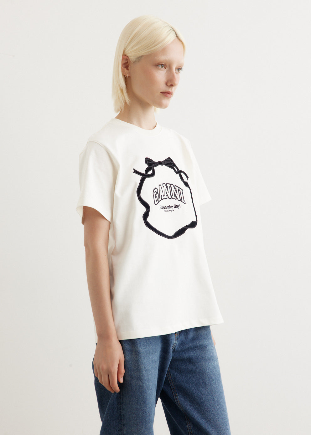 Heavy Cotton Bow Relaxed T-Shirt